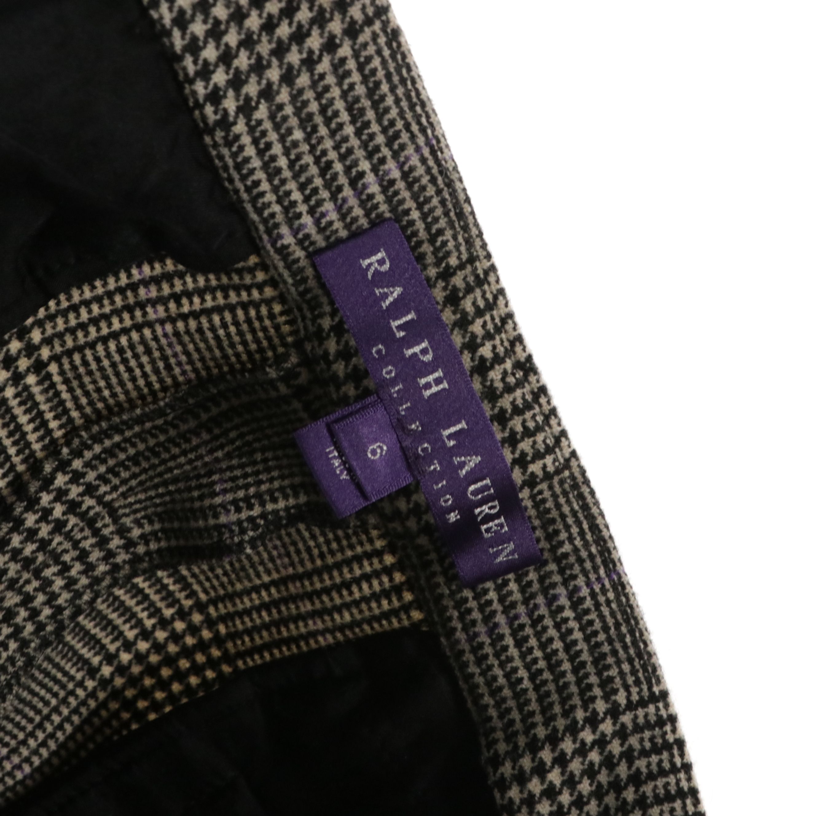 Ralph Lauren Collection Houndstooth Plaid Wool Flared Leg Suit