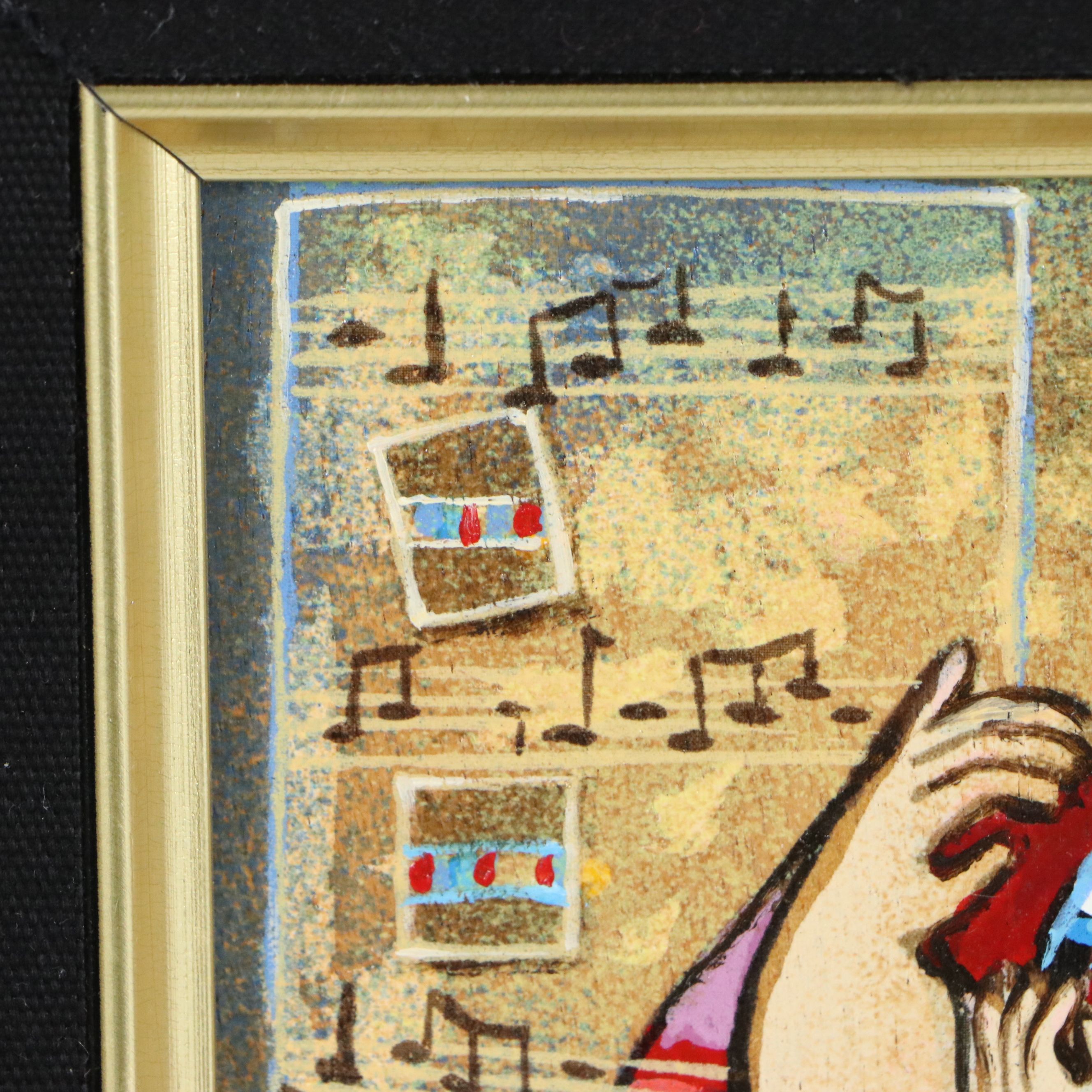 Dorit Levi Serigraph "Solo Saxophonist," Late 20th to 21st Century