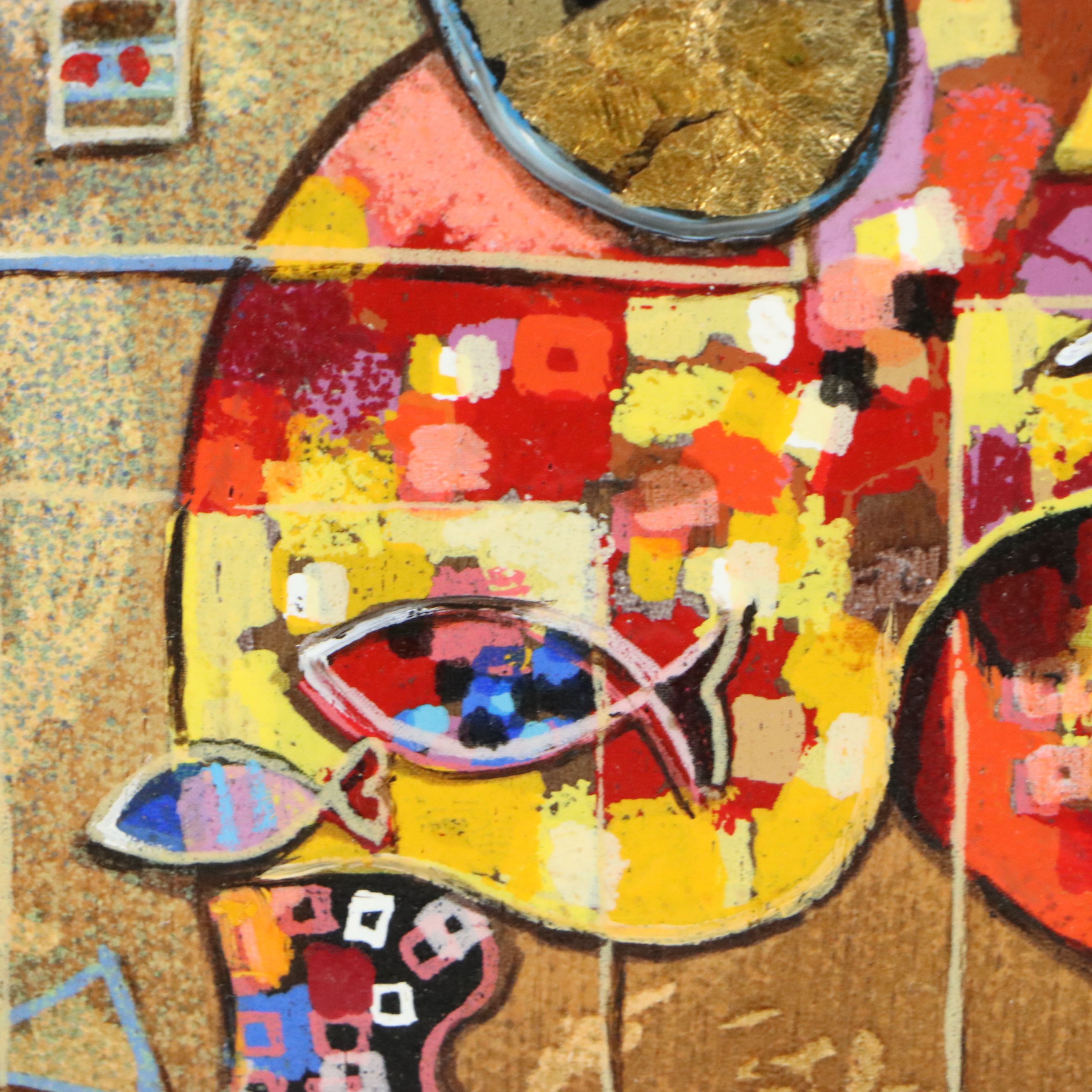 Dorit Levi Serigraph "Solo Saxophonist," Late 20th to 21st Century