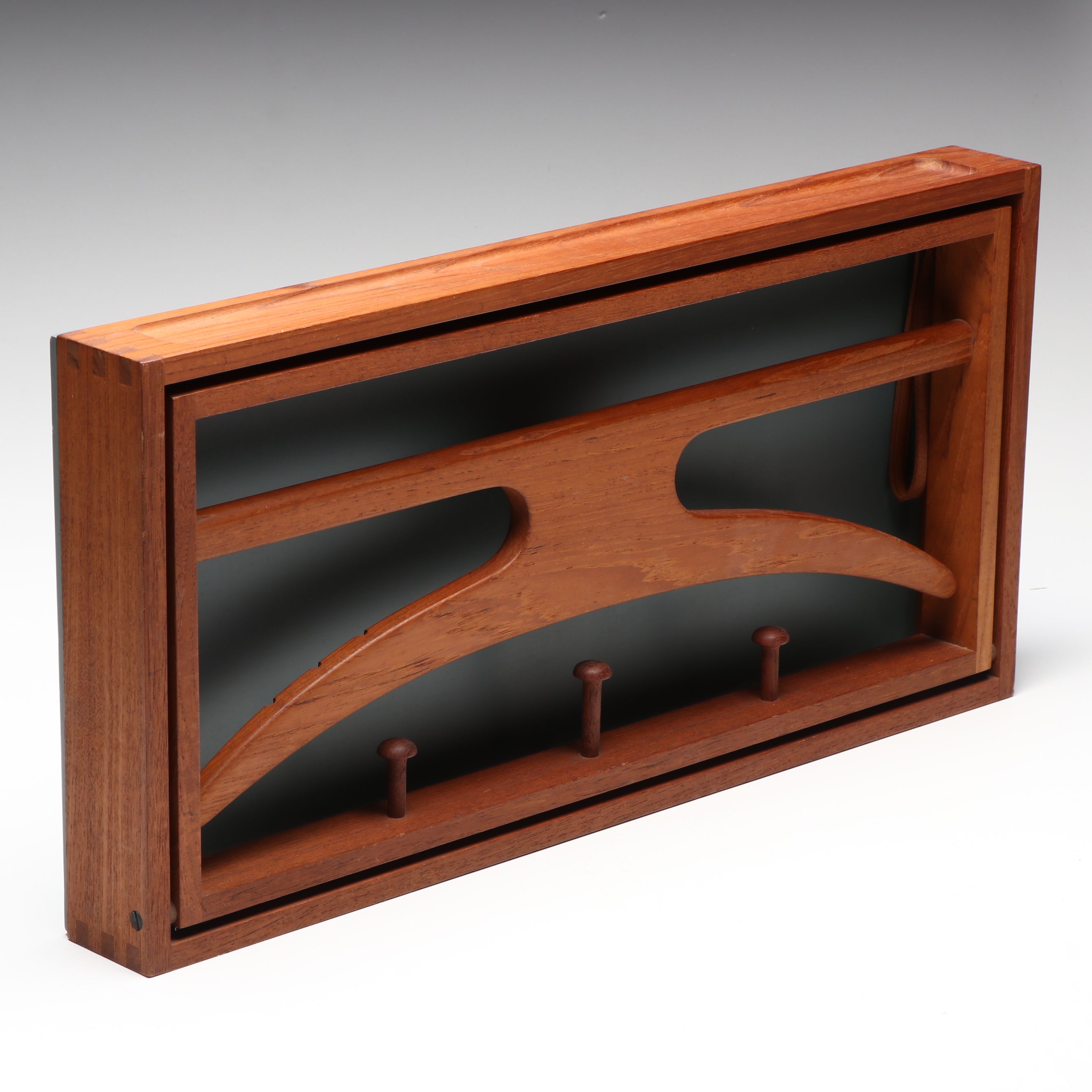 Adam Hoff and Poul Østergaard for Virum Danish Modern Wall-Mounted Valet