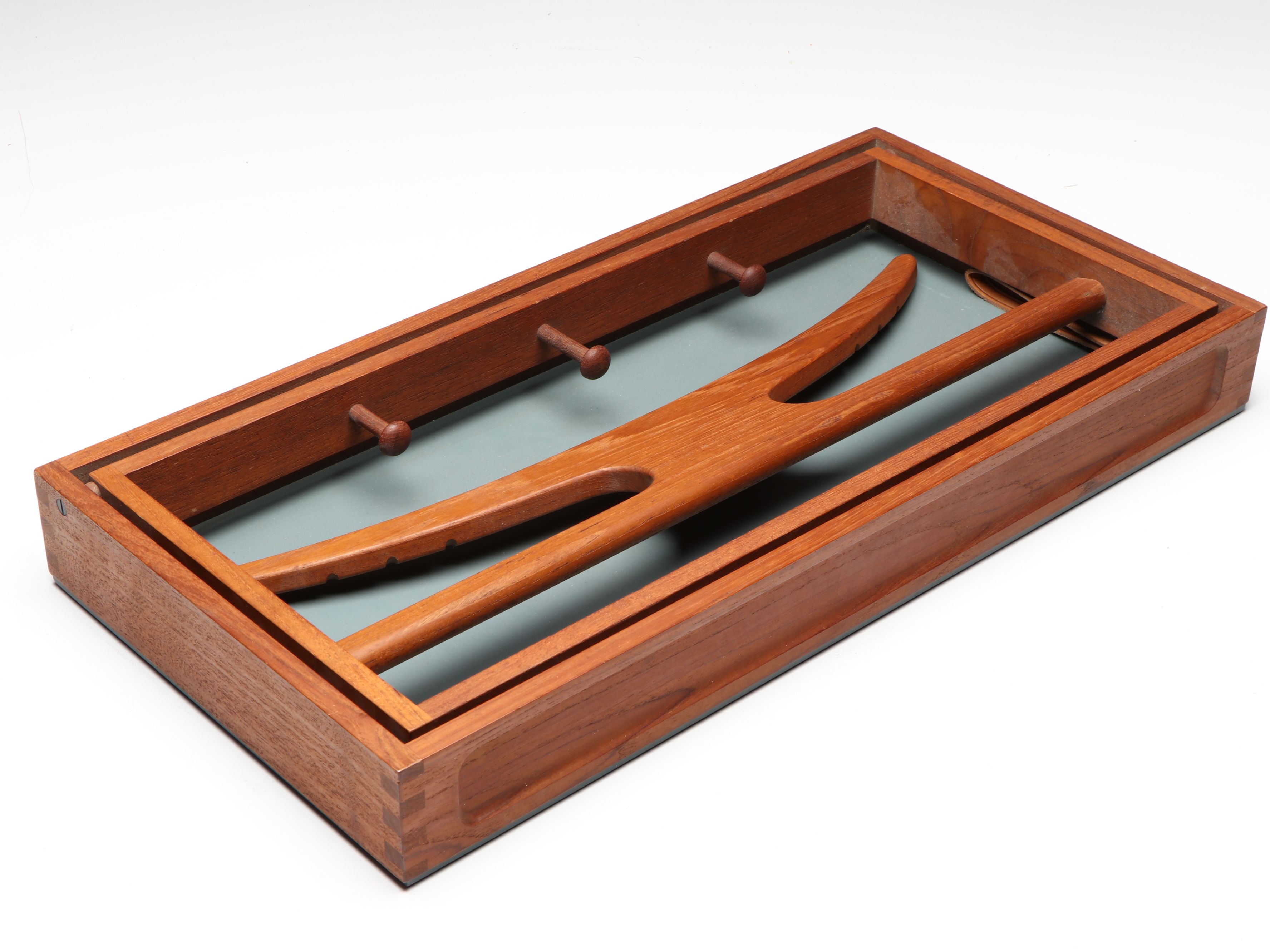 Adam Hoff and Poul Østergaard for Virum Danish Modern Wall-Mounted Valet