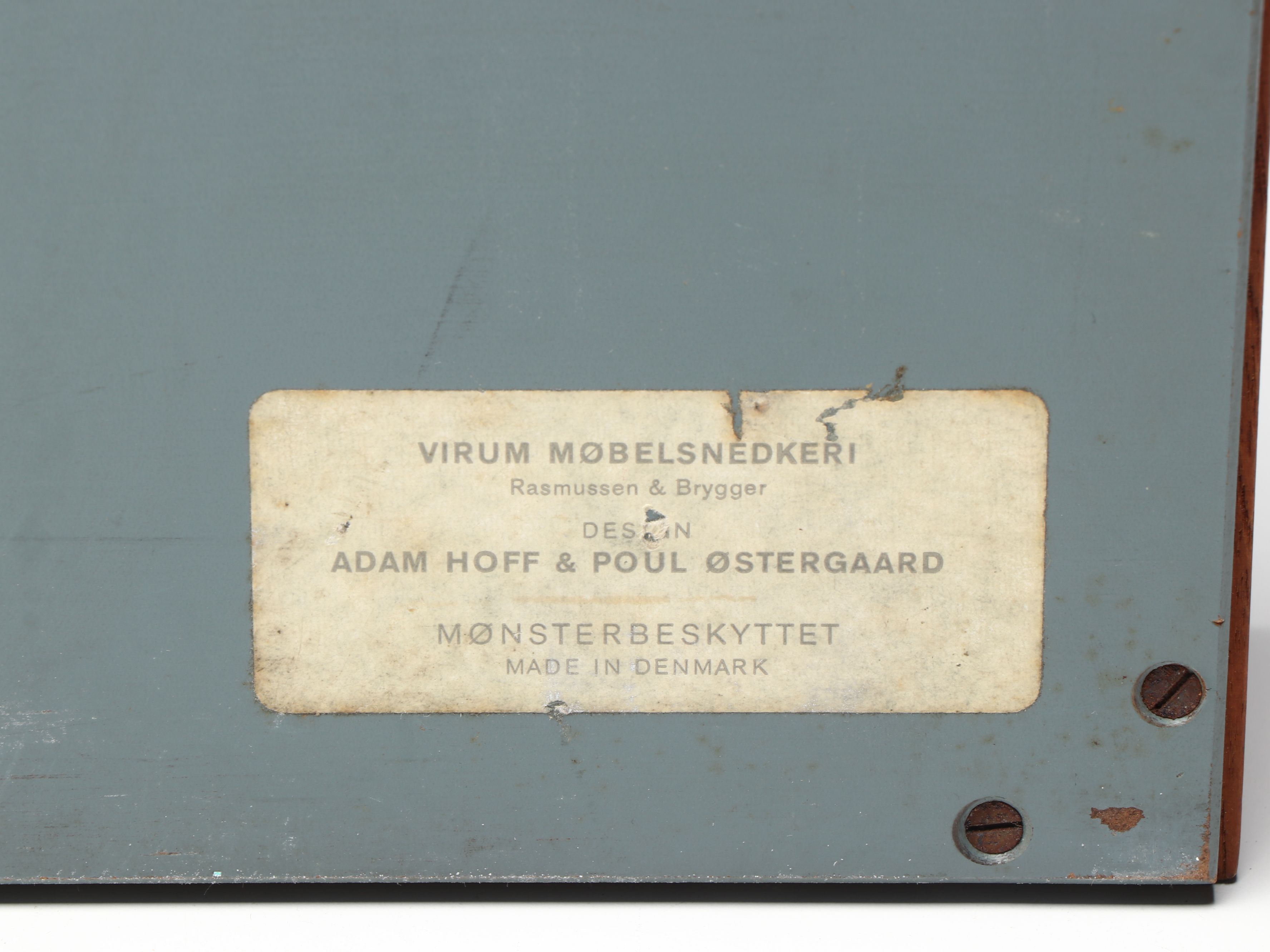 Adam Hoff and Poul Østergaard for Virum Danish Modern Wall-Mounted Valet