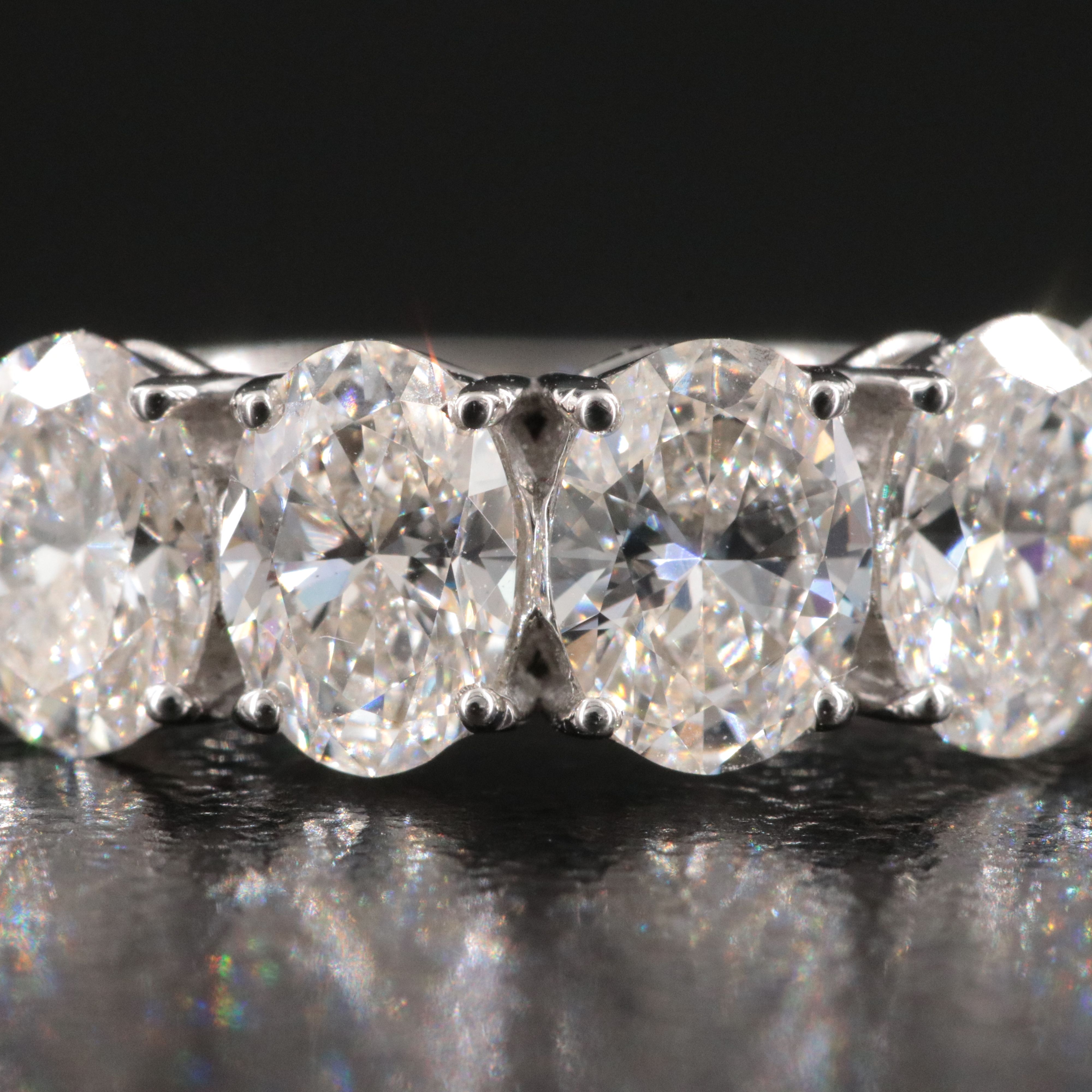 Platinum 2.06 CTW Diamond Five Stone Ring with GIA Reports