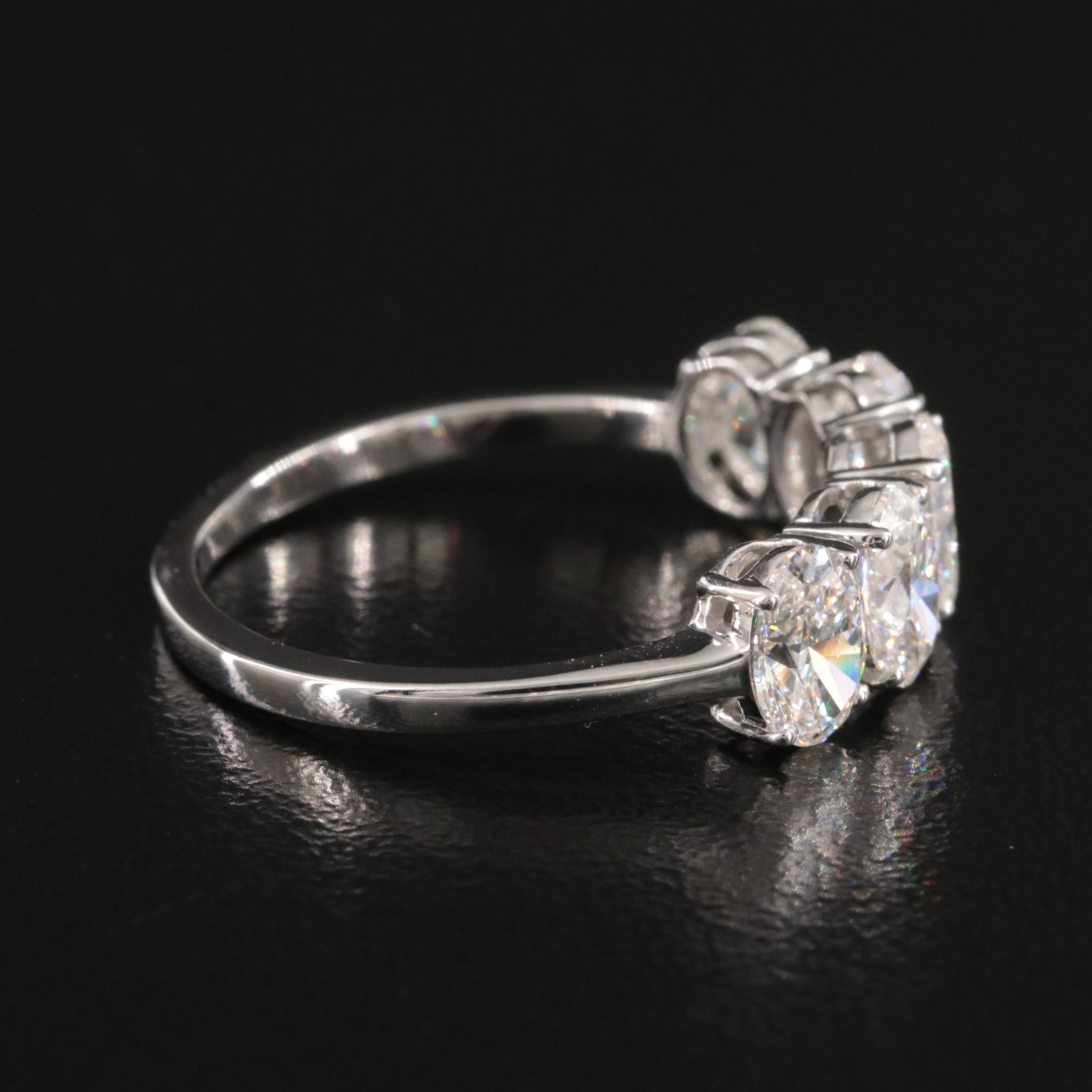 Platinum 2.06 CTW Diamond Five Stone Ring with GIA Reports