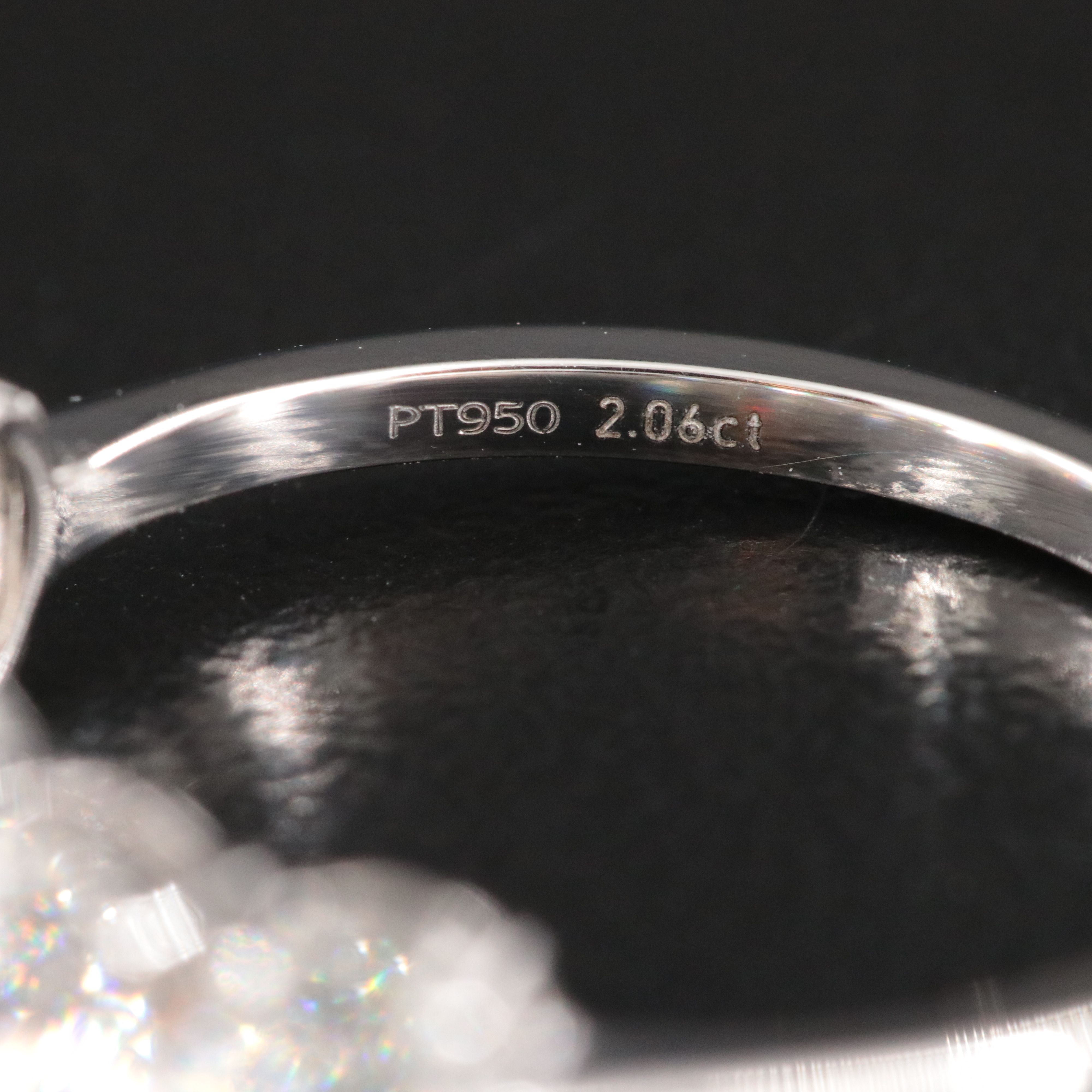 Platinum 2.06 CTW Diamond Five Stone Ring with GIA Reports