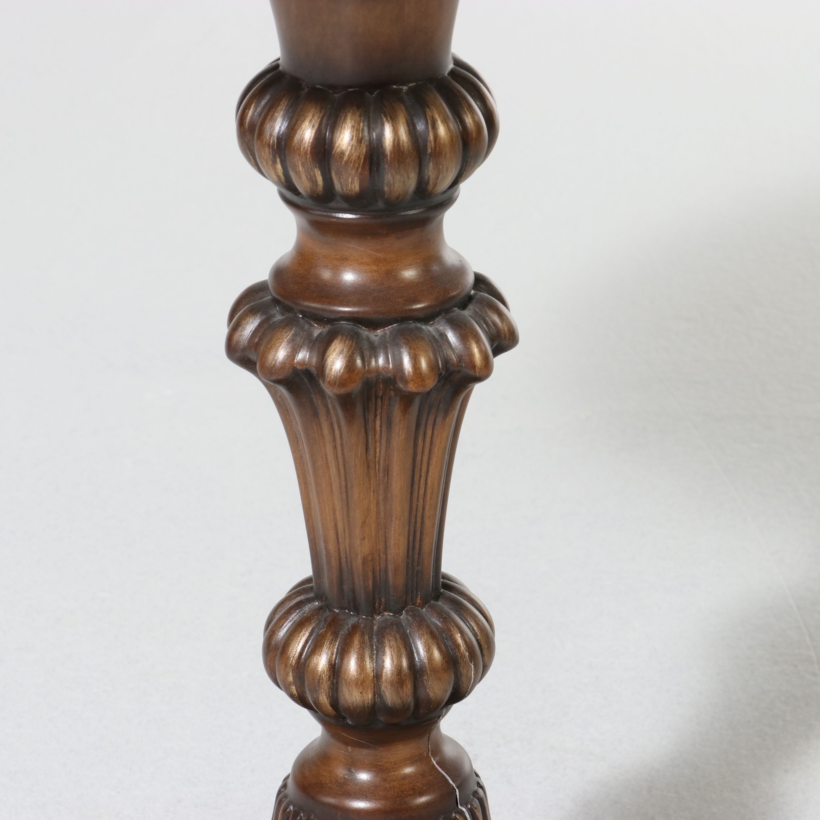 Pulaski Furniture Neoclassical Style Embossed Metal Top Pedestal Table