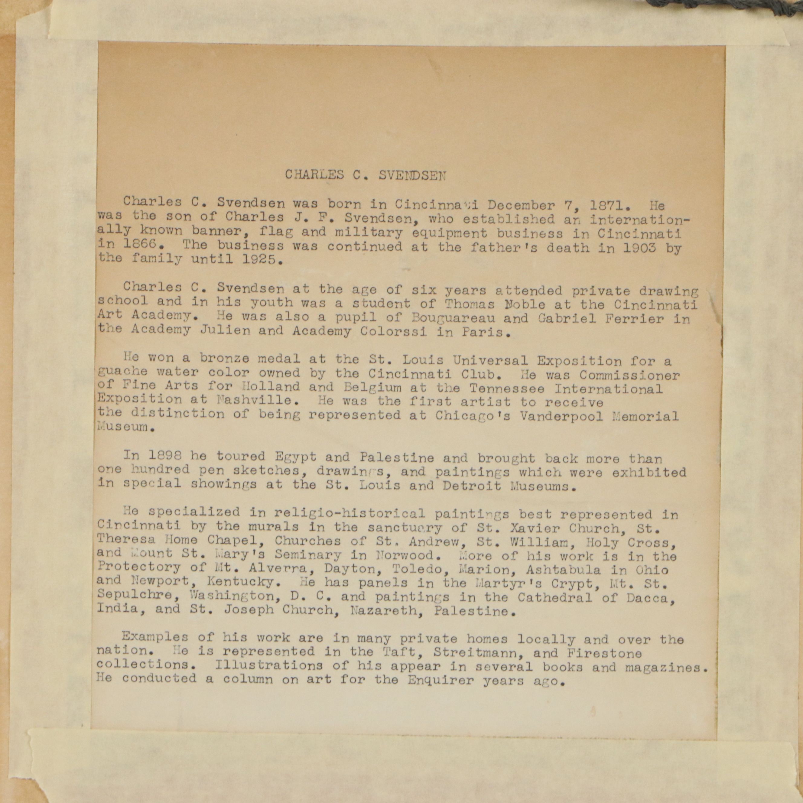 Charles C. Svendsen Watercolor Painting of Fisherman, Early to Mid-20th Century