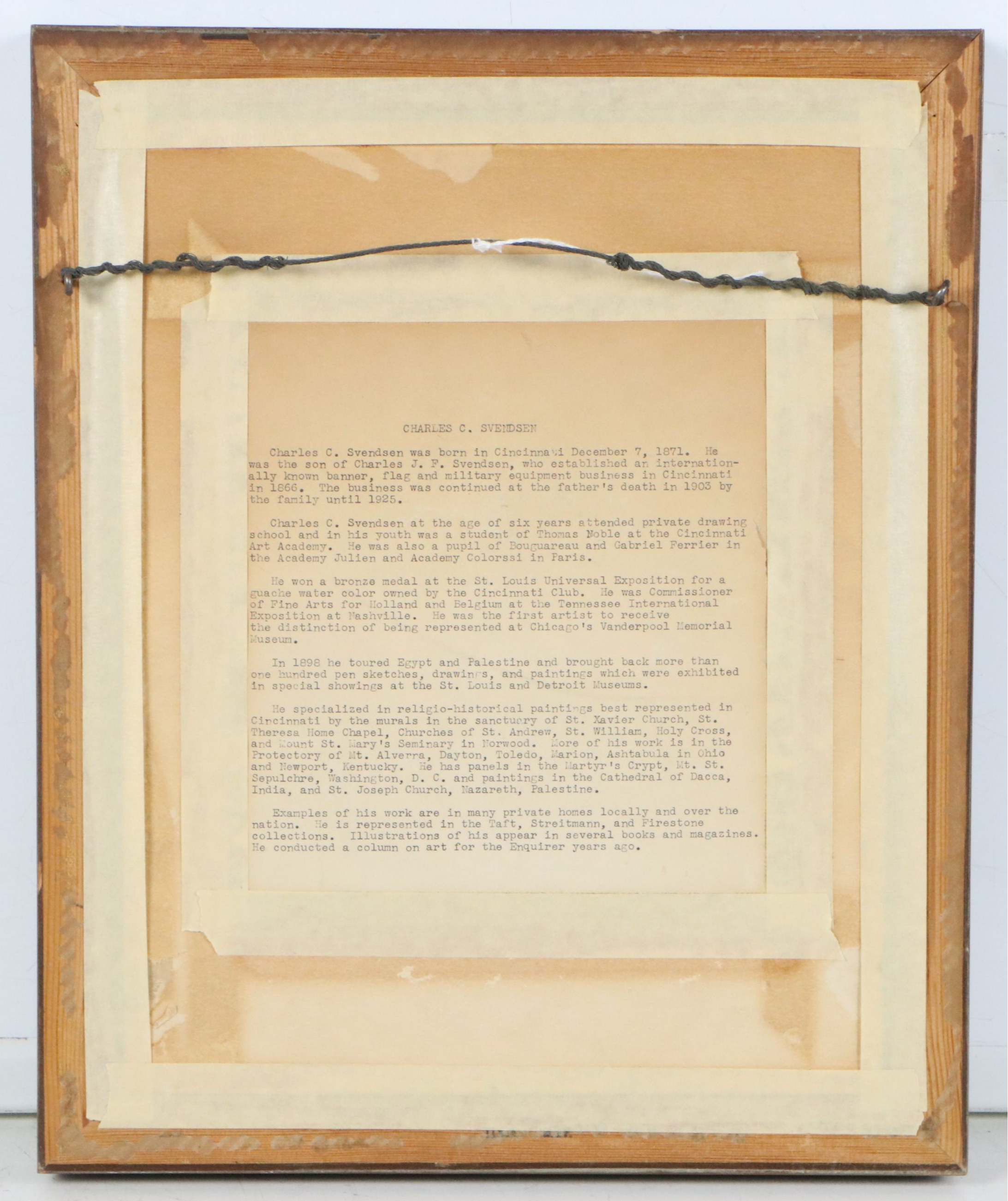 Charles C. Svendsen Watercolor Painting of Fisherman, Early to Mid-20th Century