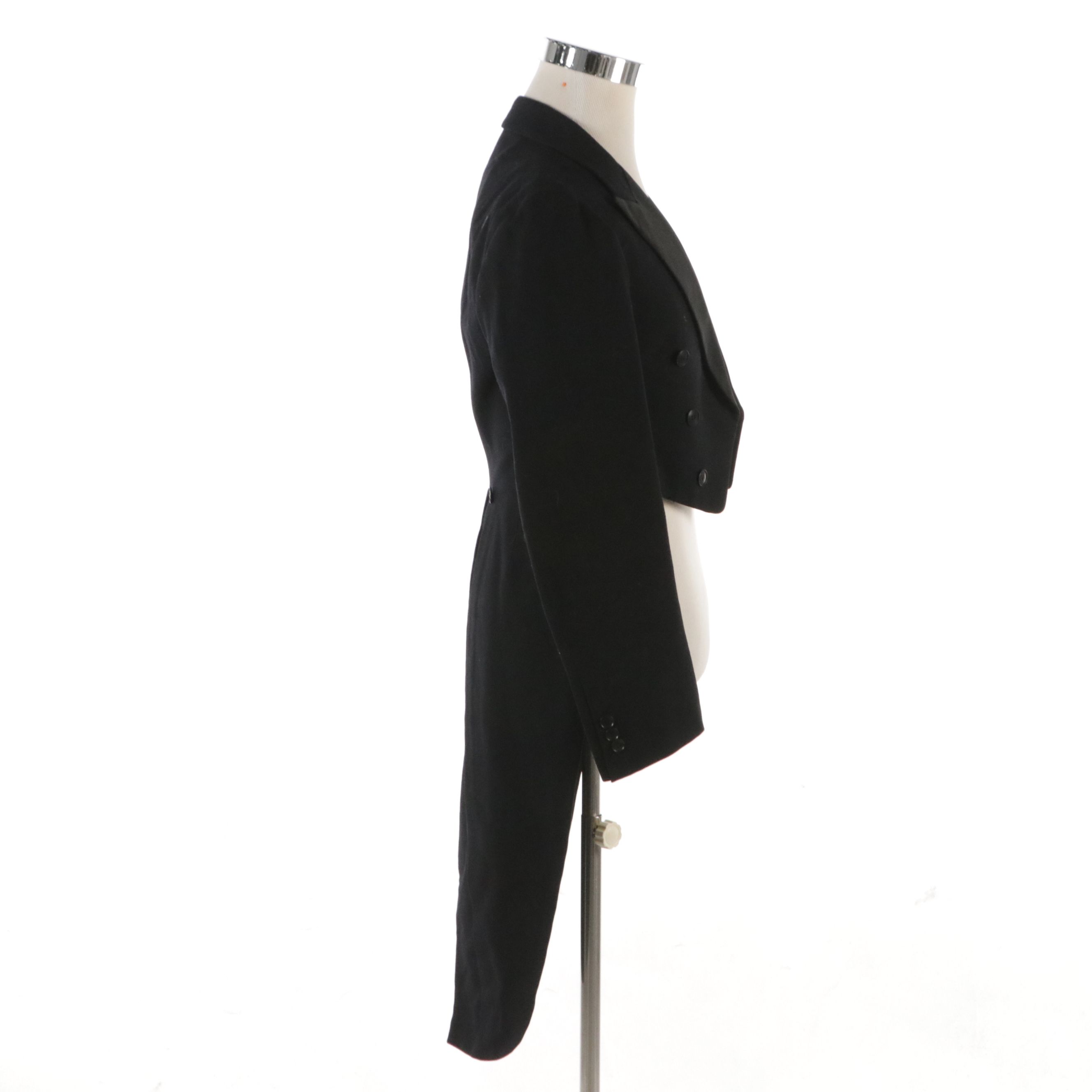 Aldrich Black Wool Tuxedo Tailcoat Made for Hudson's of Detroit