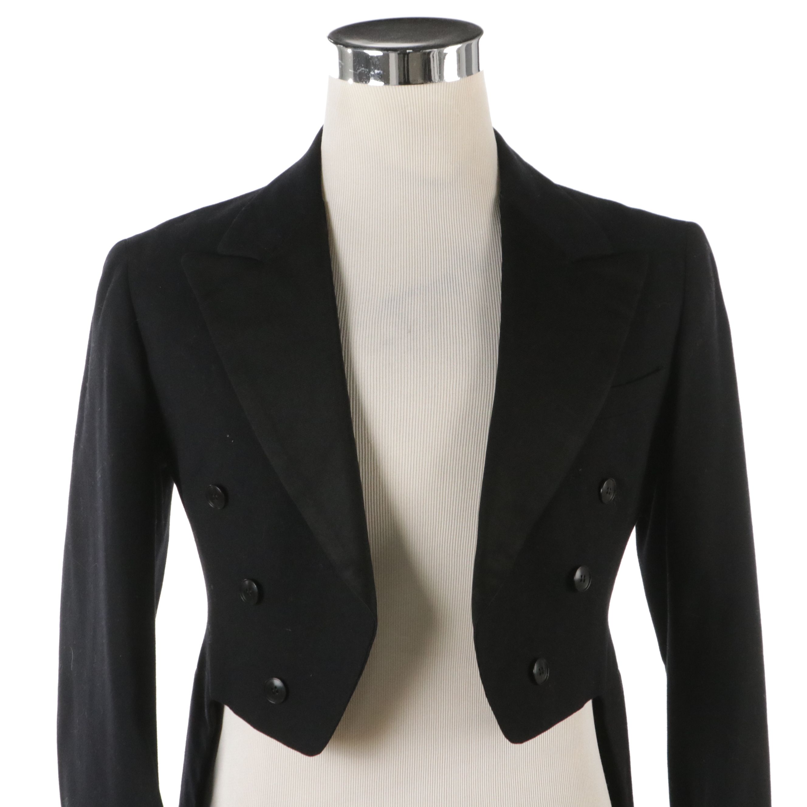 Aldrich Black Wool Tuxedo Tailcoat Made for Hudson's of Detroit