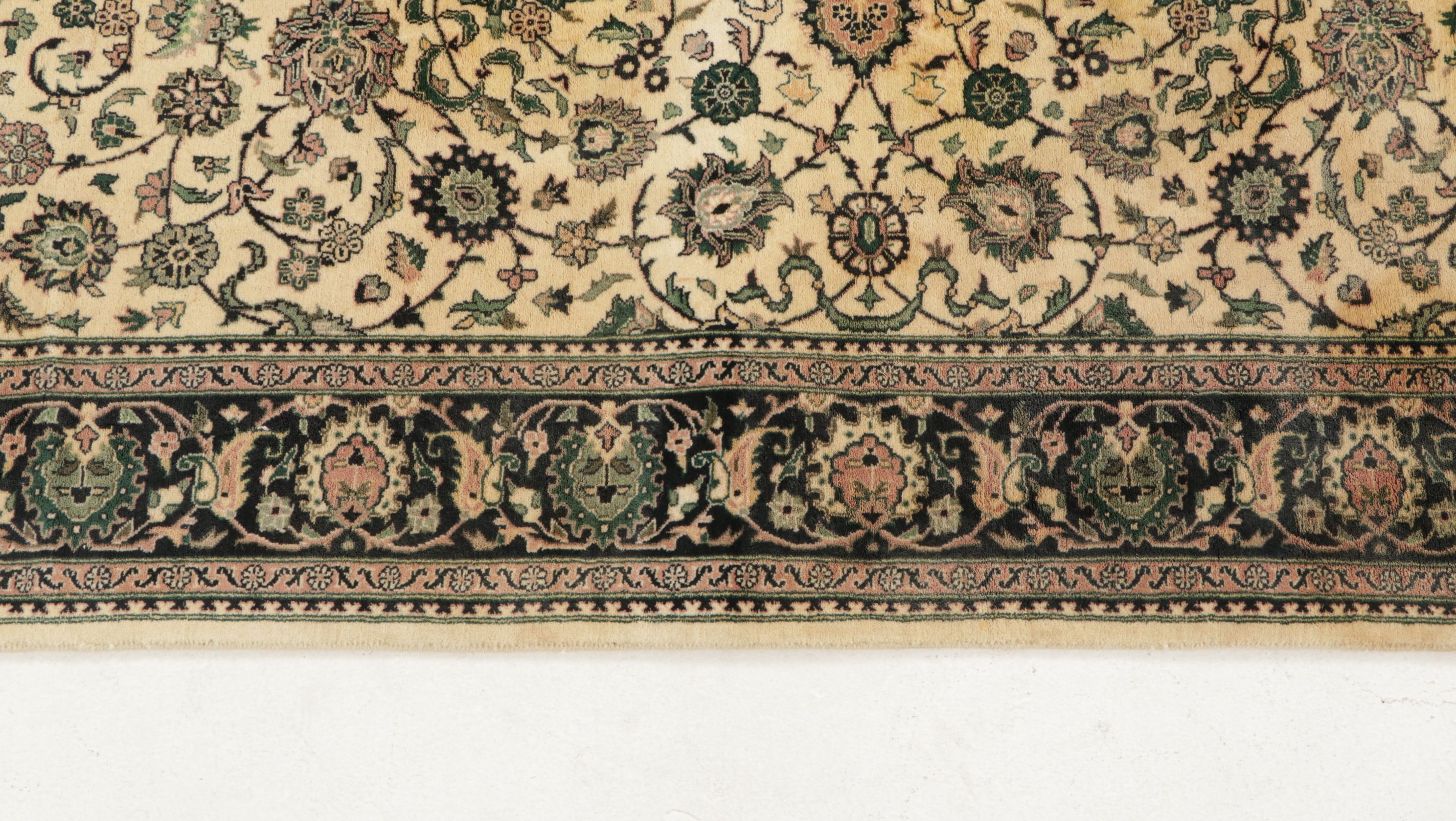 4'5 x 7'6 Hand-Knotted Indo-Persian Kerman Style Area Rug