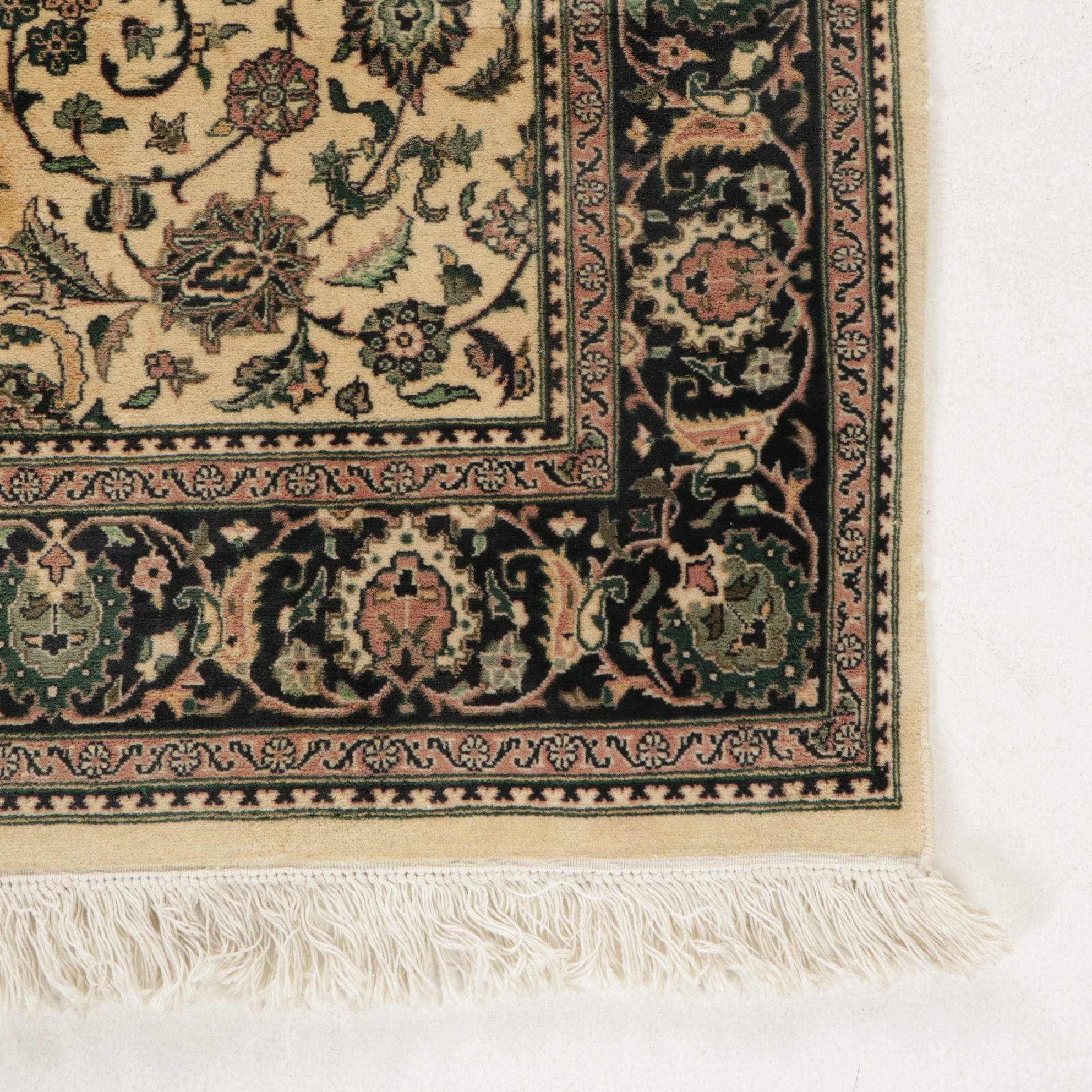 4'5 x 7'6 Hand-Knotted Indo-Persian Kerman Style Area Rug