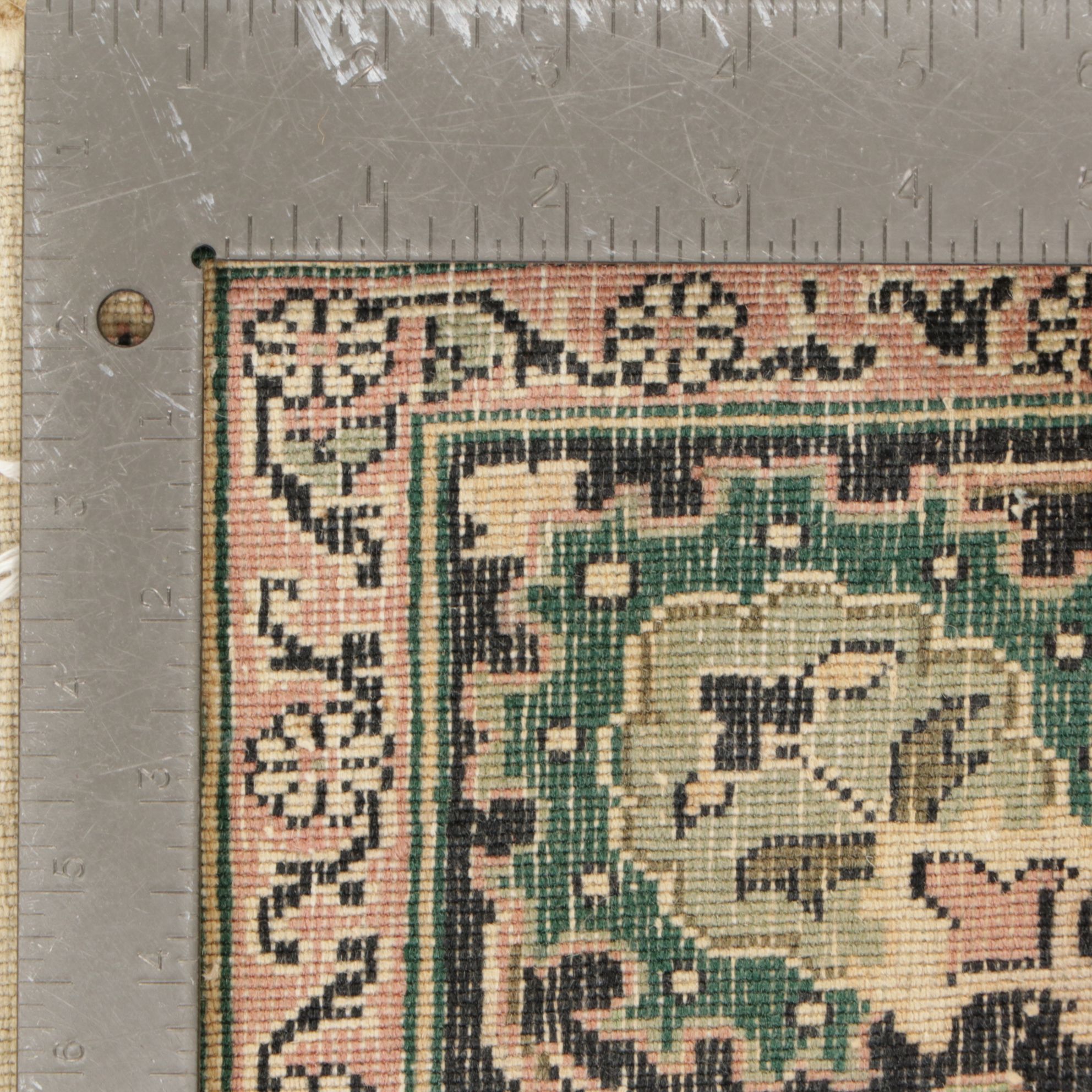 4'5 x 7'6 Hand-Knotted Indo-Persian Kerman Style Area Rug