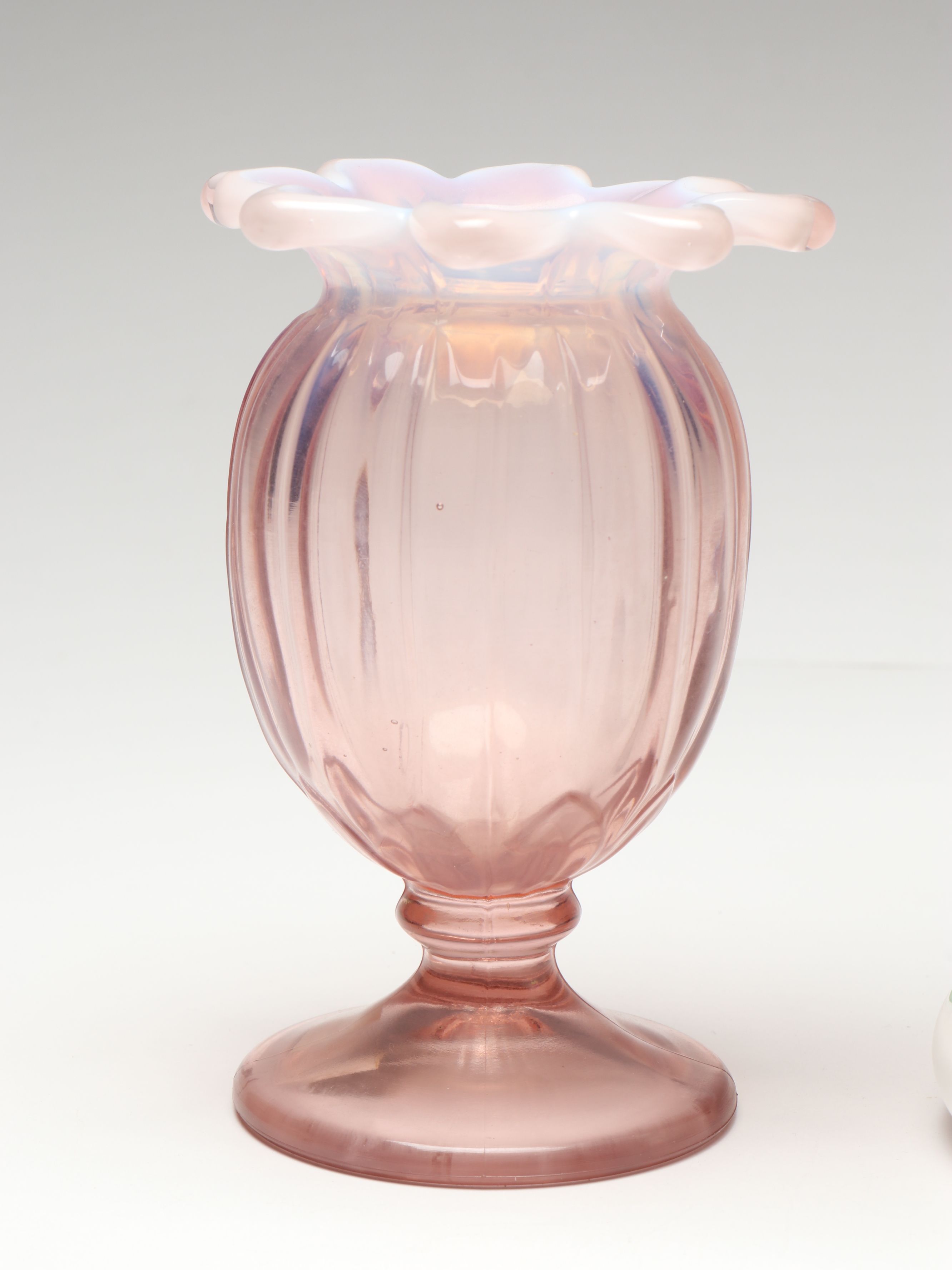 Fenton Hand-Painted Jack-in-the-Pulpit and Other Glass Table Accessories