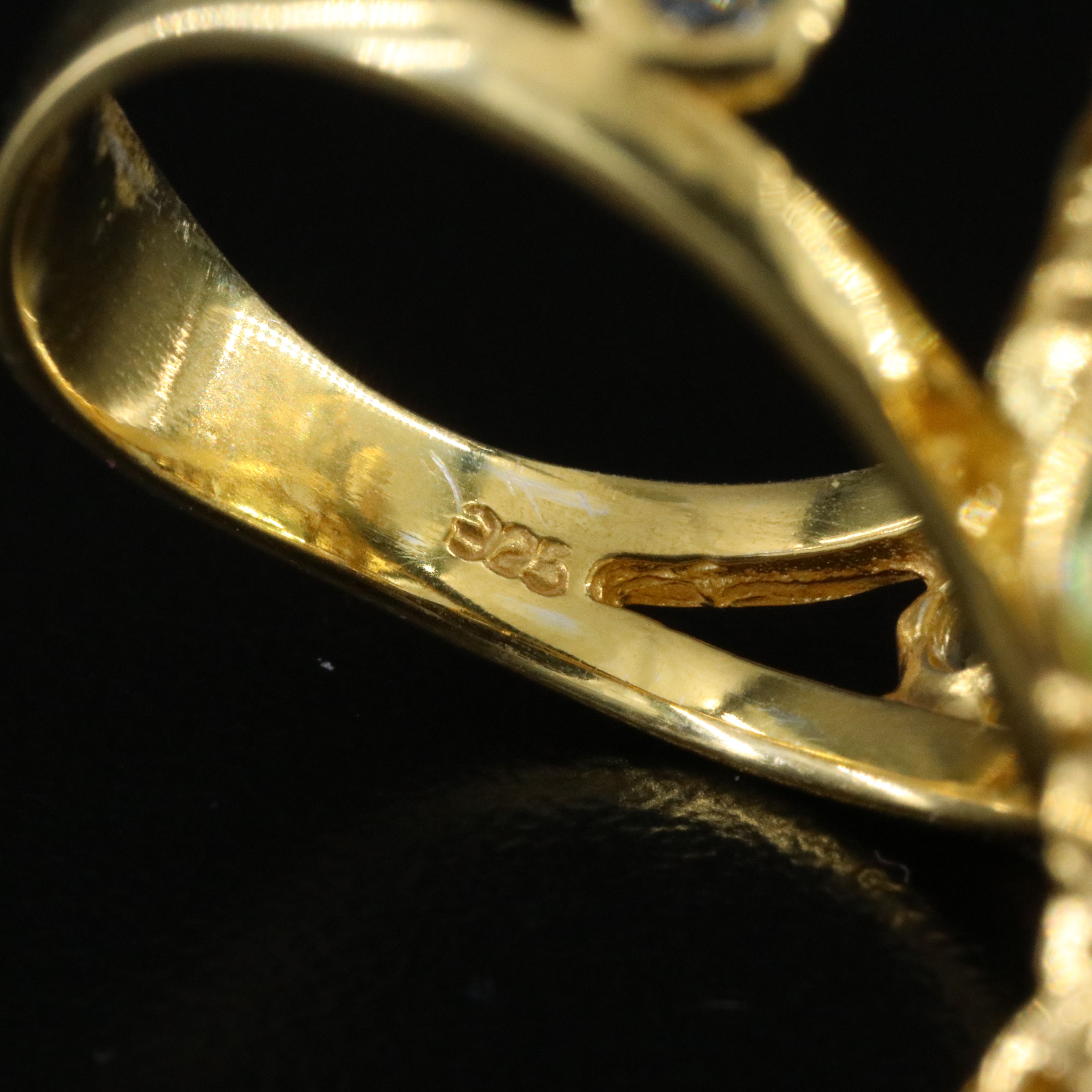 Sterling Citrine, Peridot and Topaz Ring