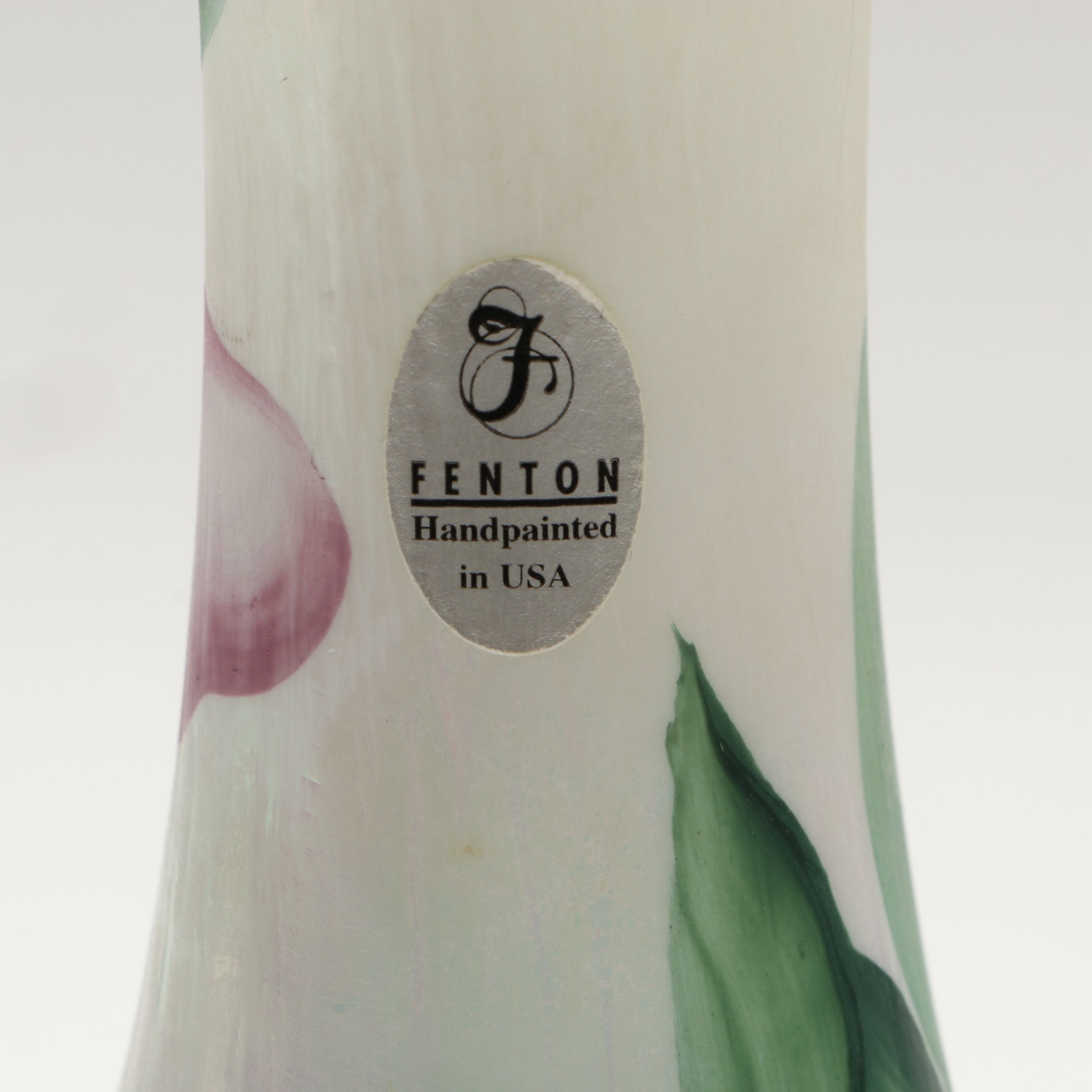 Fenton Hand-Painted Jack-in-the-Pulpit and Other Glass Table Accessories