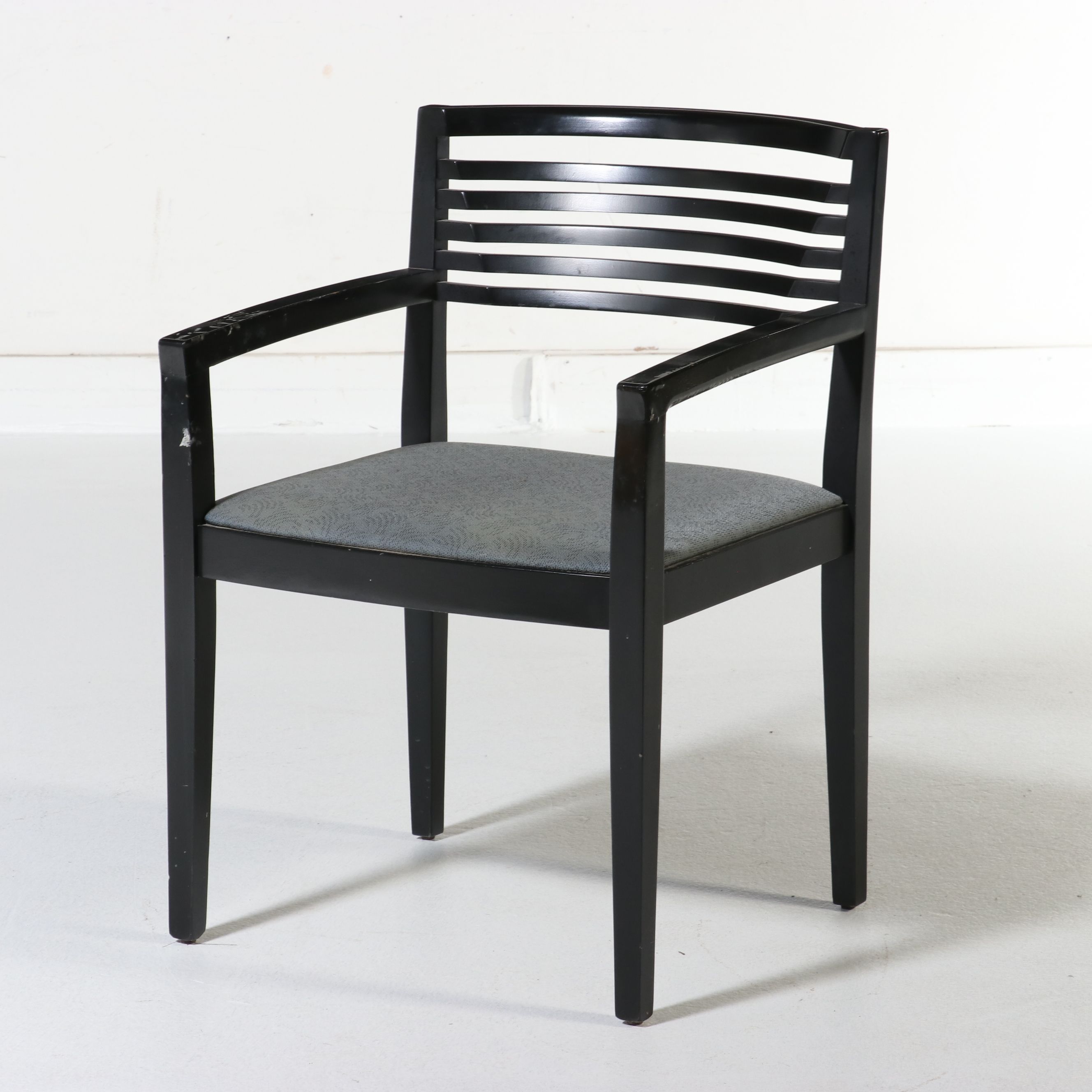 Knoll Studio Postmodern Style Ebonized Wood "Spoleto" Armchair, 1990