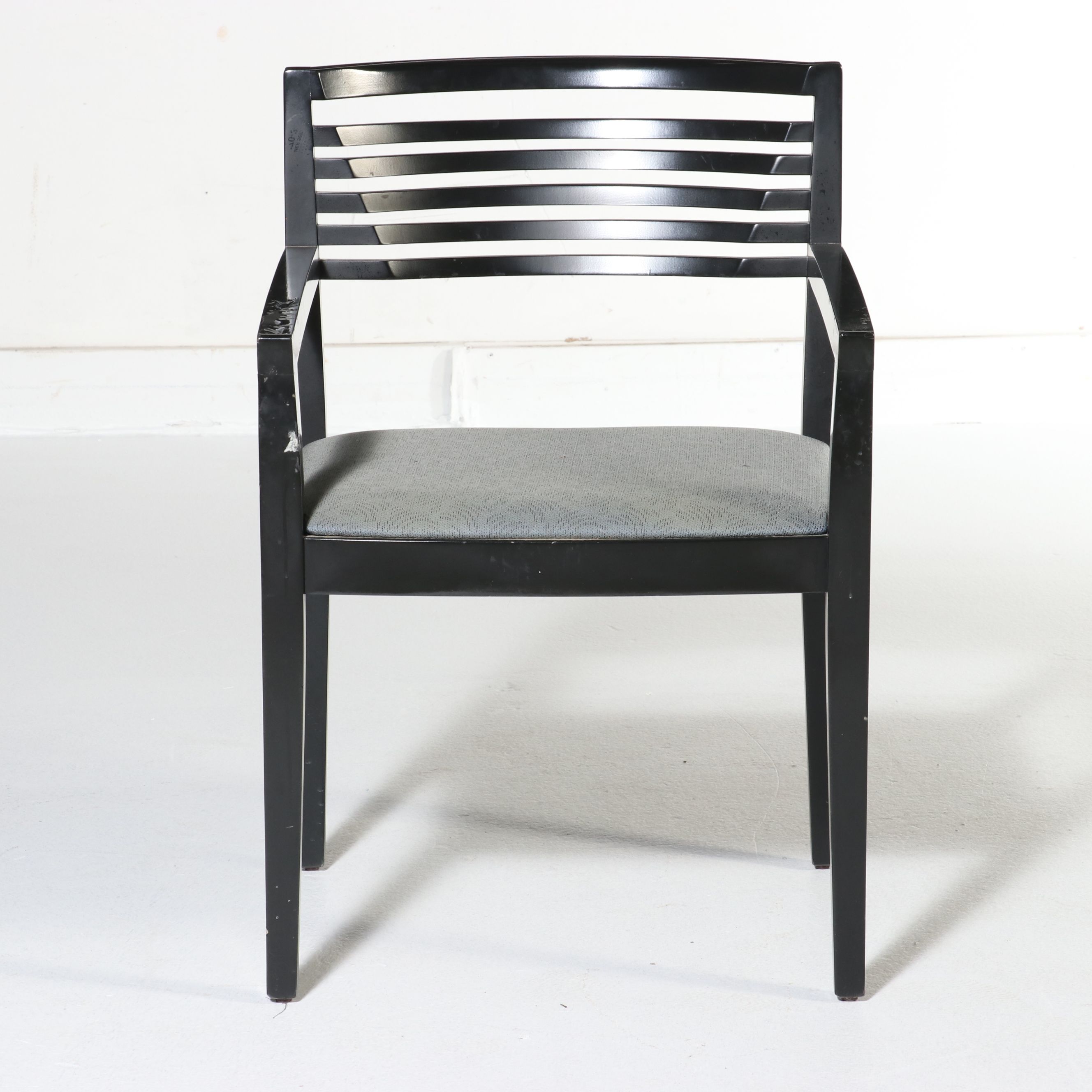 Knoll Studio Postmodern Style Ebonized Wood "Spoleto" Armchair, 1990