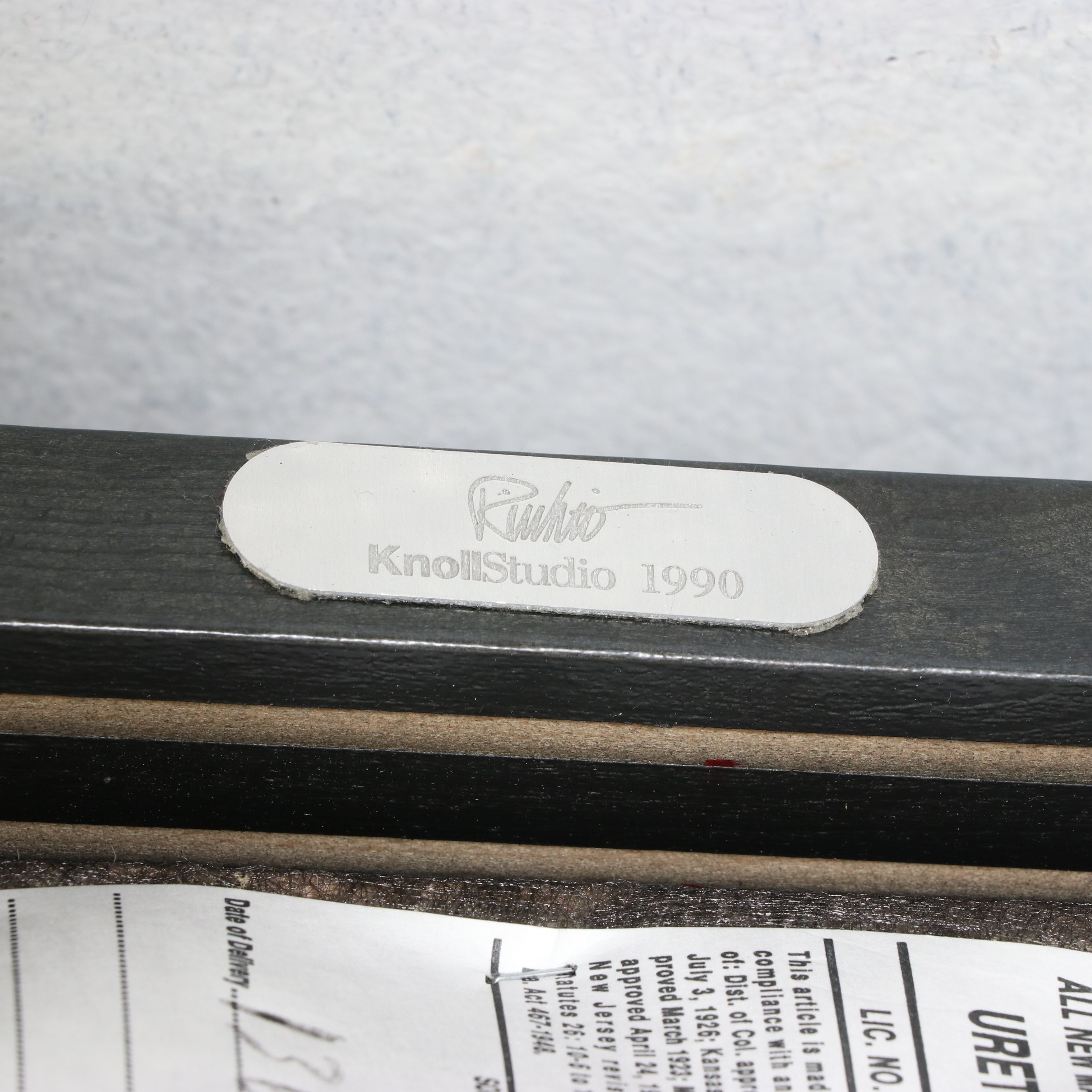 Knoll Studio Postmodern Style Ebonized Wood "Spoleto" Armchair, 1990