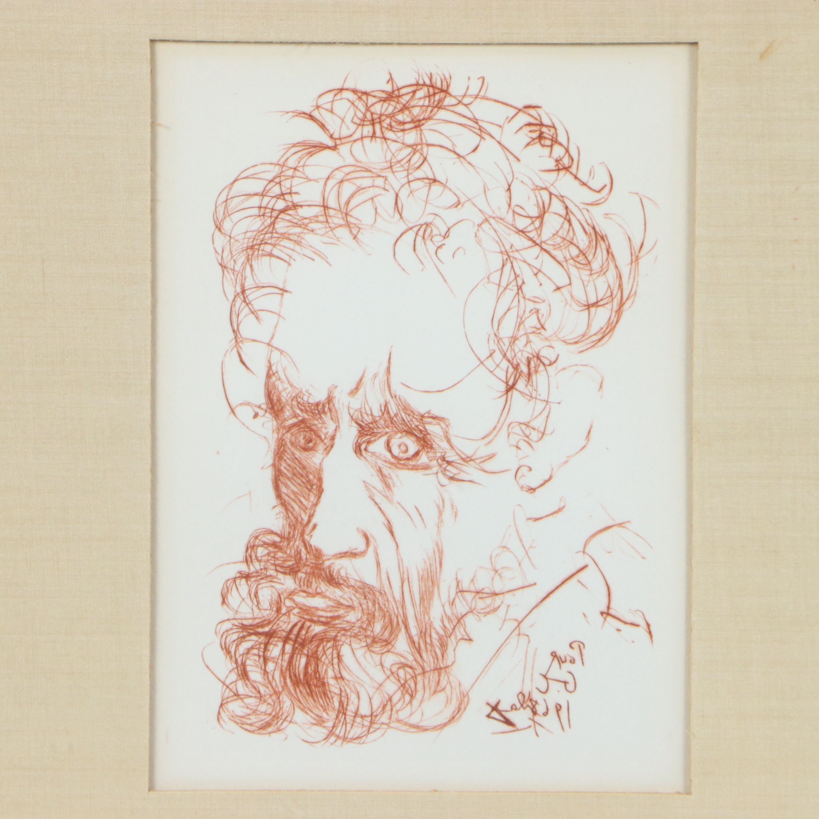 Salvador Dalí Restrike Etchings "Rembrandt van Rijn" and "Michelangelo"