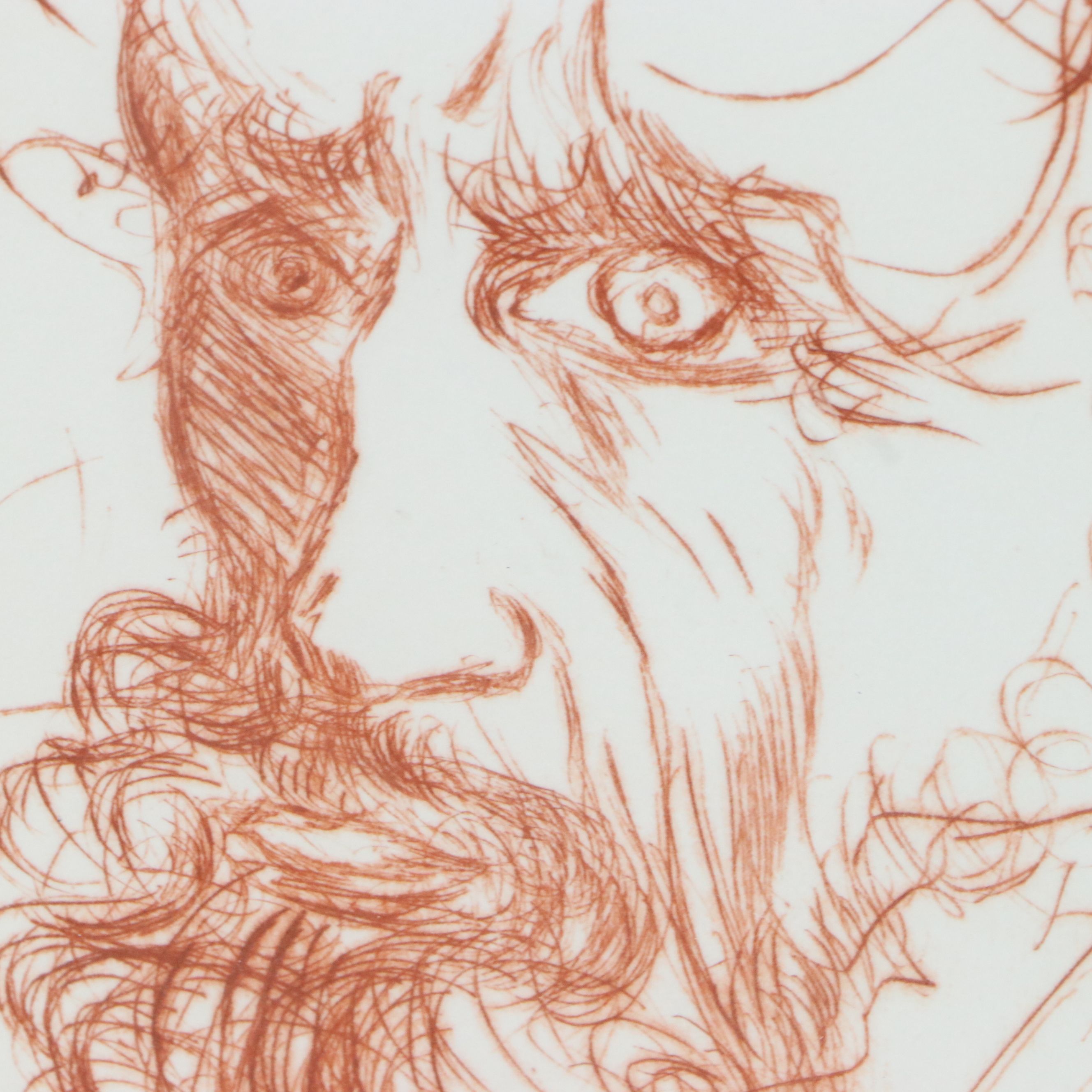 Salvador Dalí Restrike Etchings "Rembrandt van Rijn" and "Michelangelo"