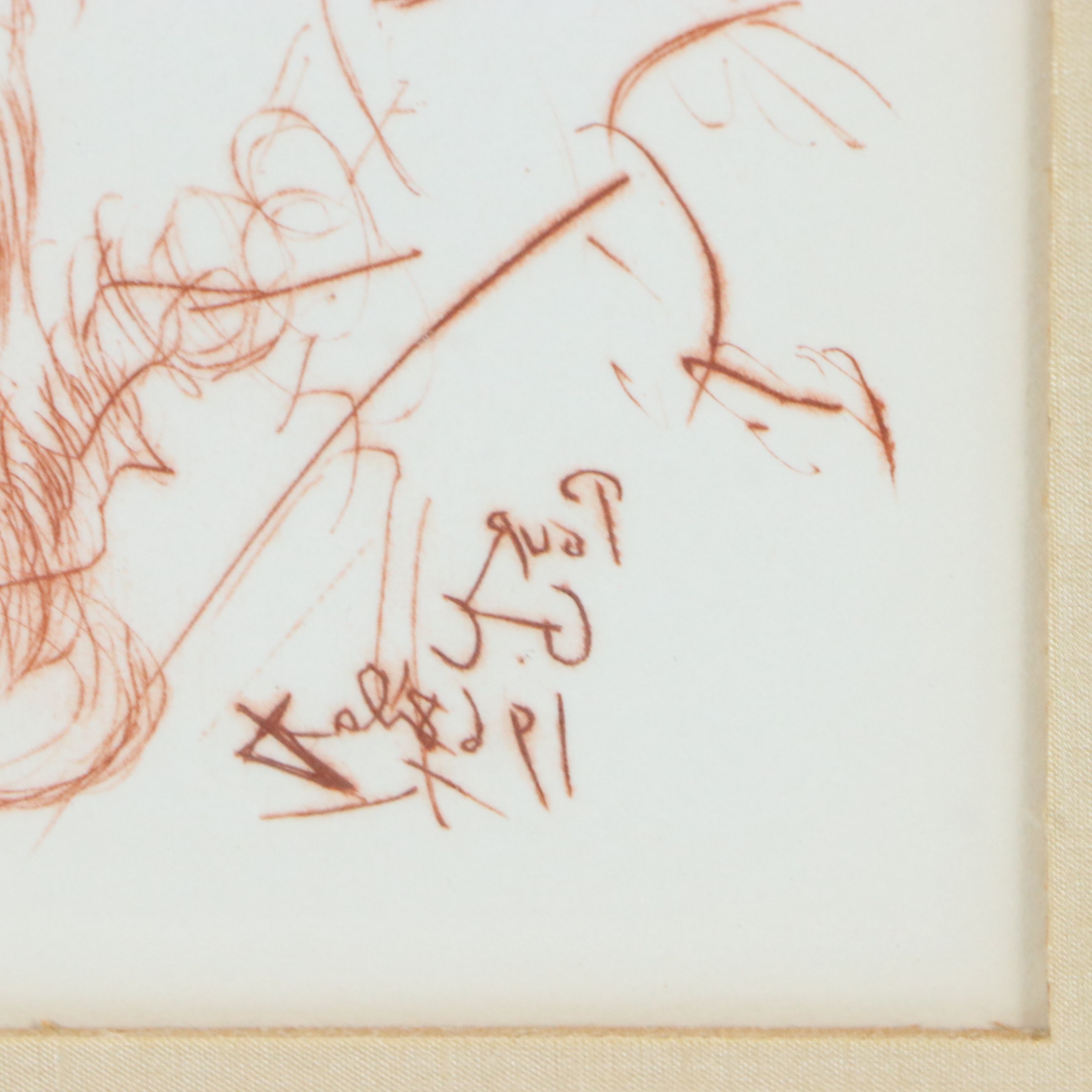 Salvador Dalí Restrike Etchings "Rembrandt van Rijn" and "Michelangelo"