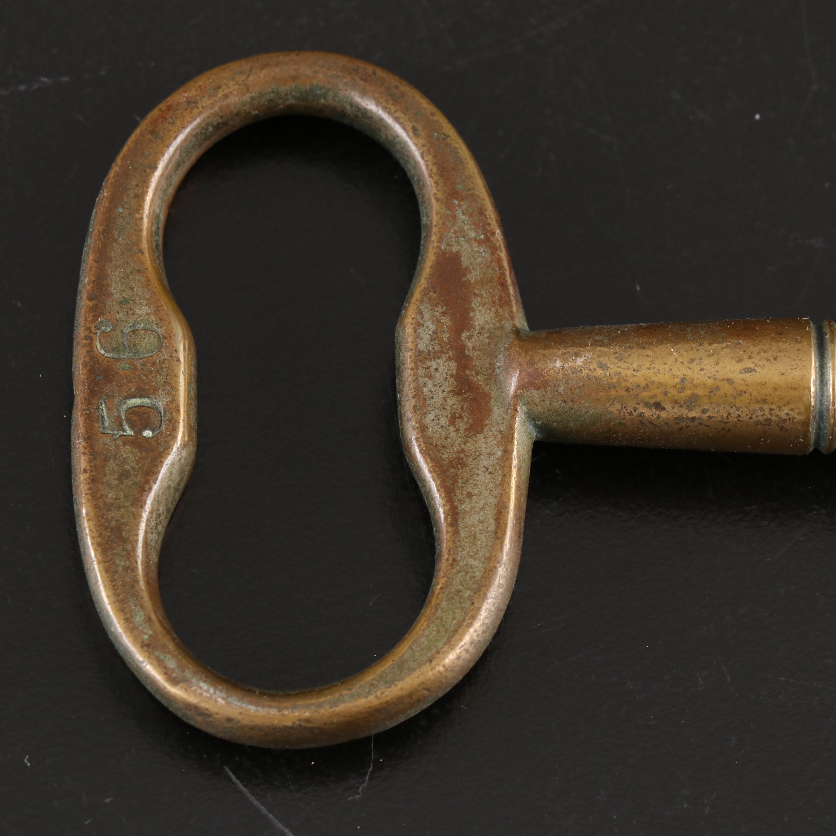 Controlled Bubble Art Glass Paperweights with Brass Skeleton Key