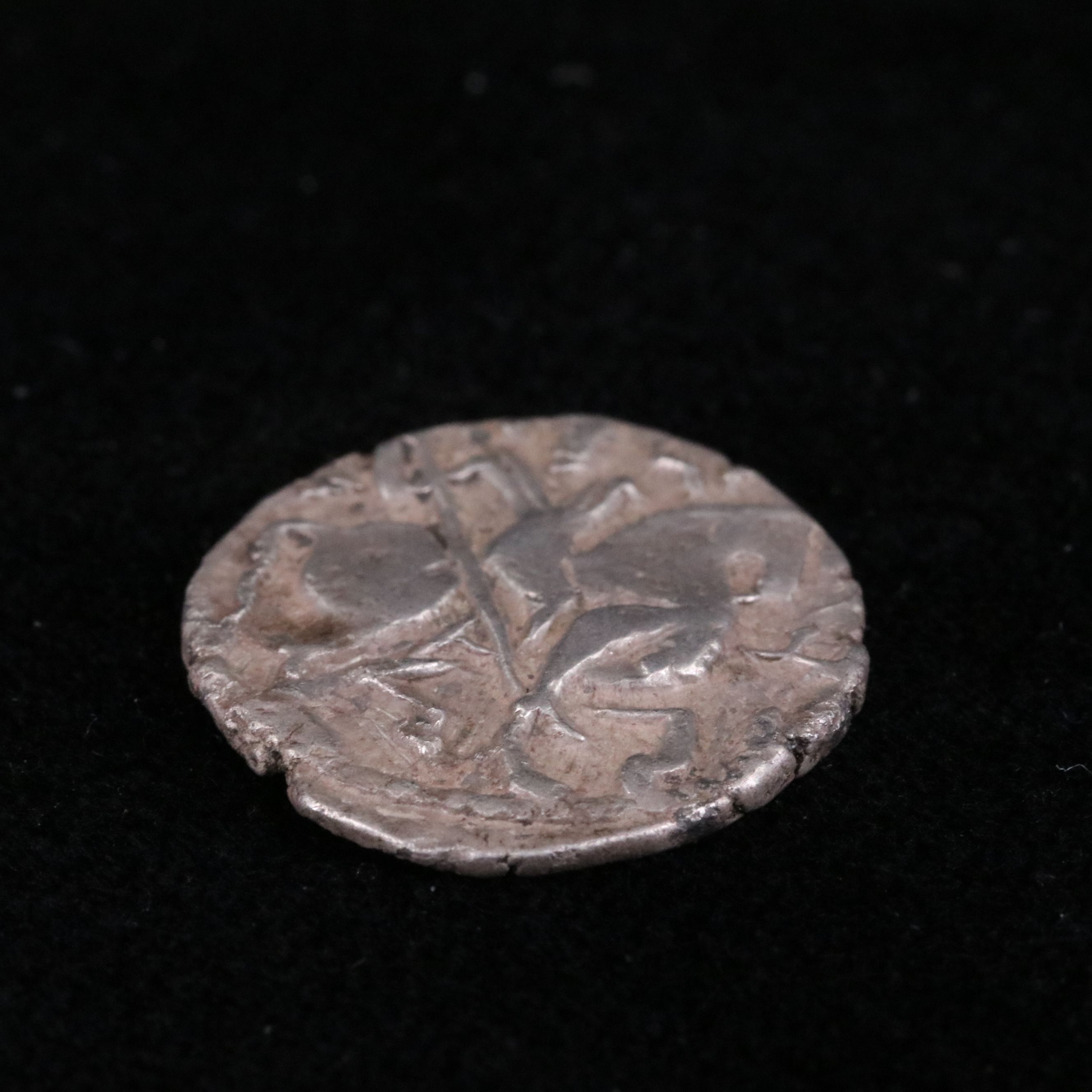 Ancient India Kabul Shahi Dynasty AR 1-Jital Coin of Spalapati Deva, c. 850 A.D.