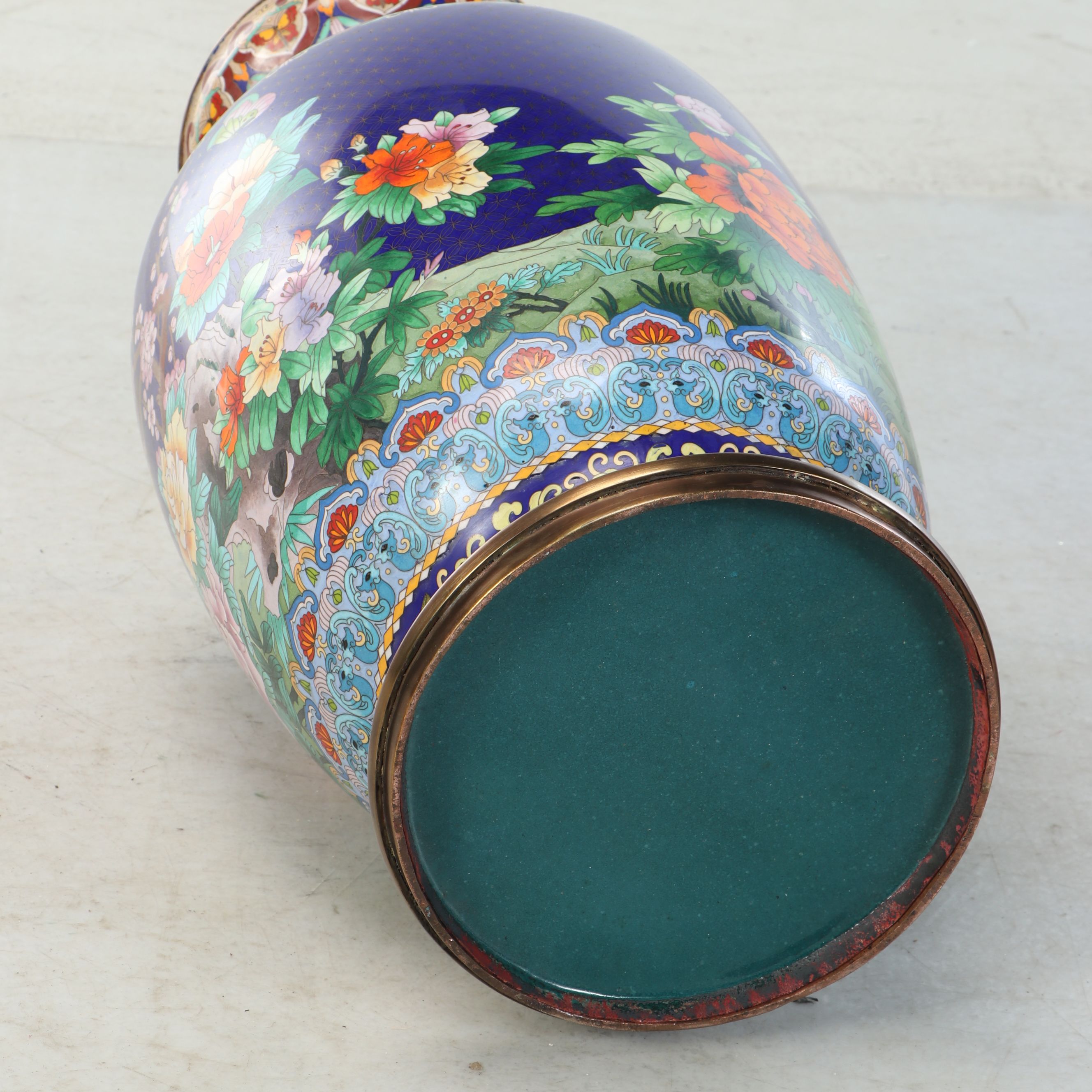 Chinese Cloisonné Enameled Floor Vase