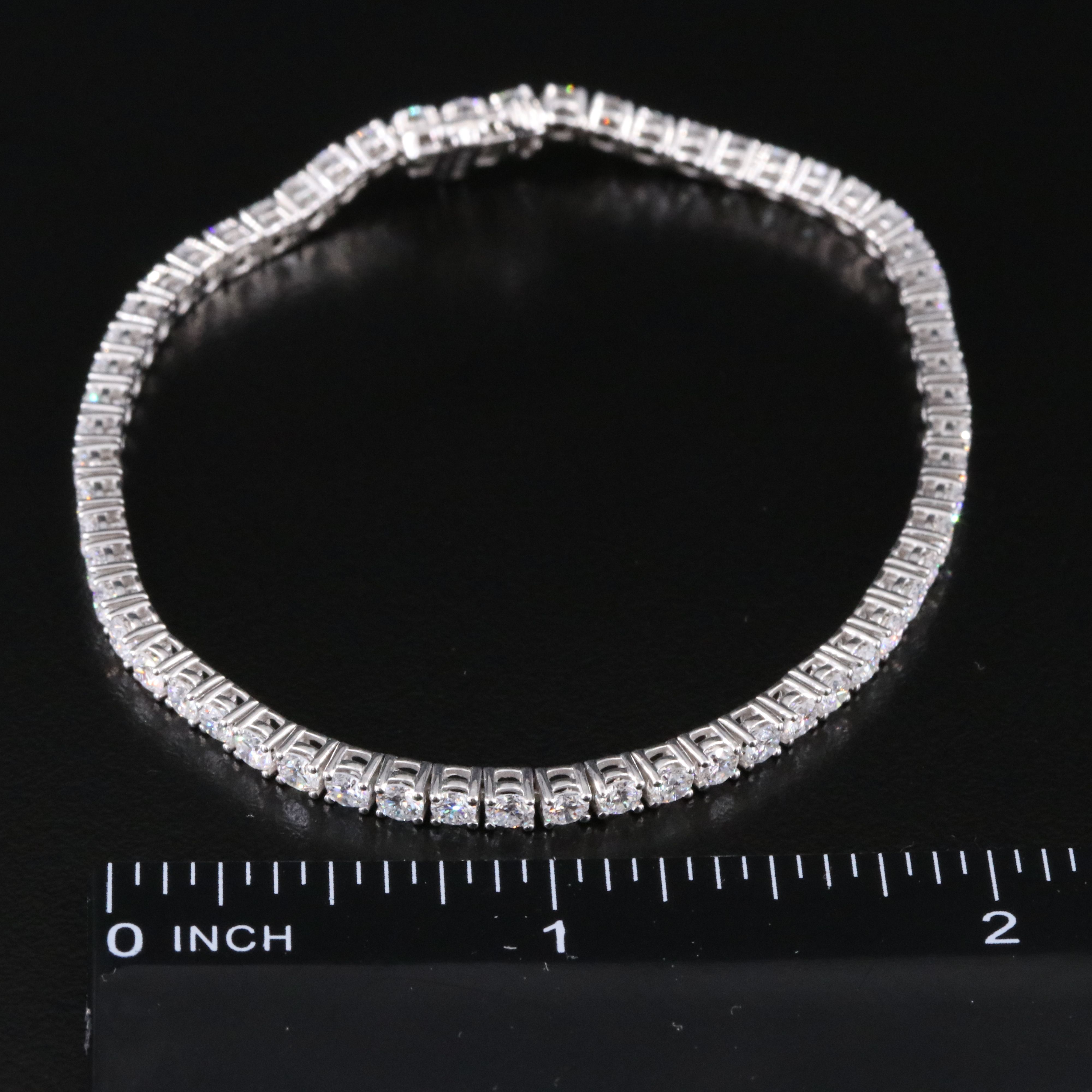 Sterling 4.50 CTW Lab Grown Diamond Line Bracelet