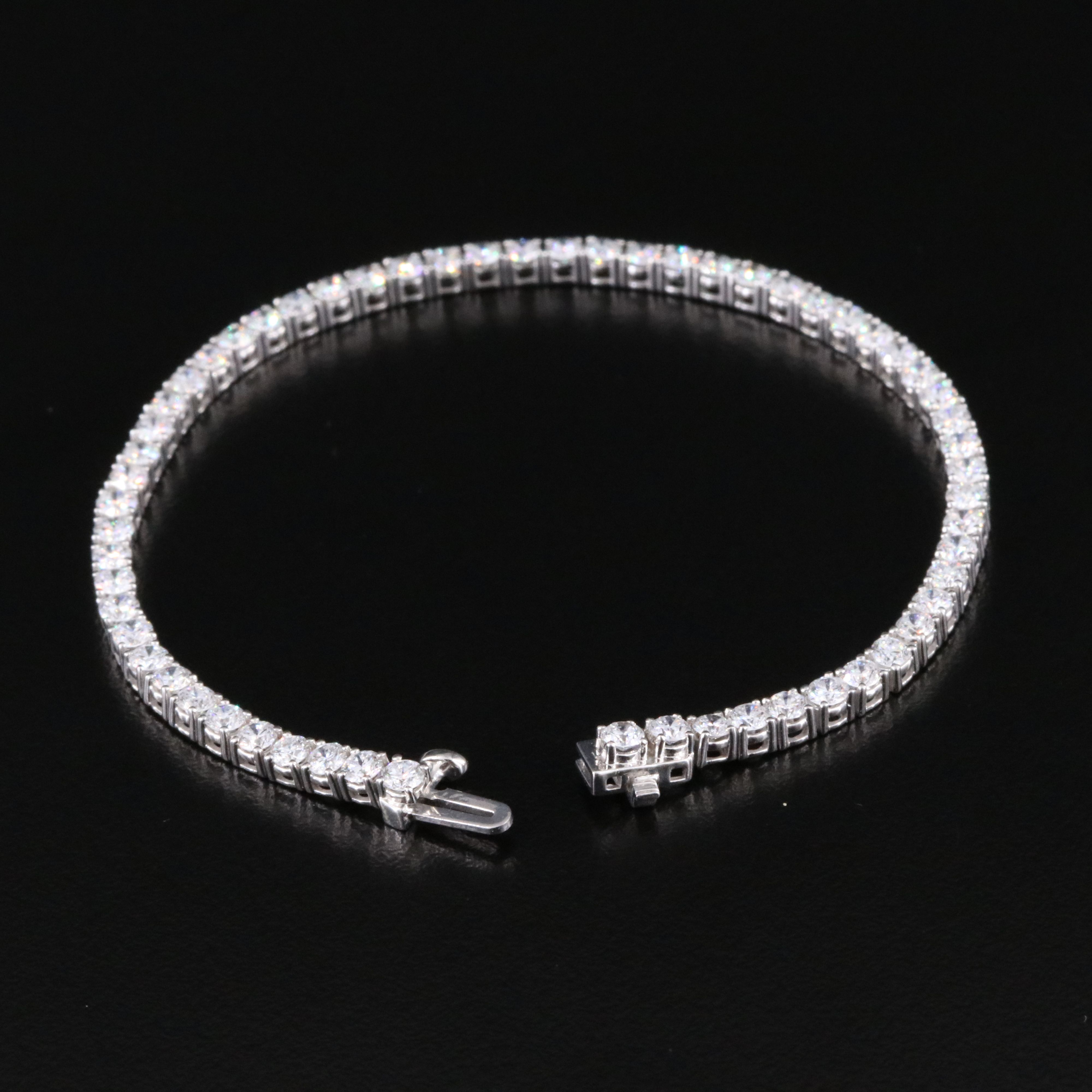 Sterling 4.50 CTW Lab Grown Diamond Line Bracelet