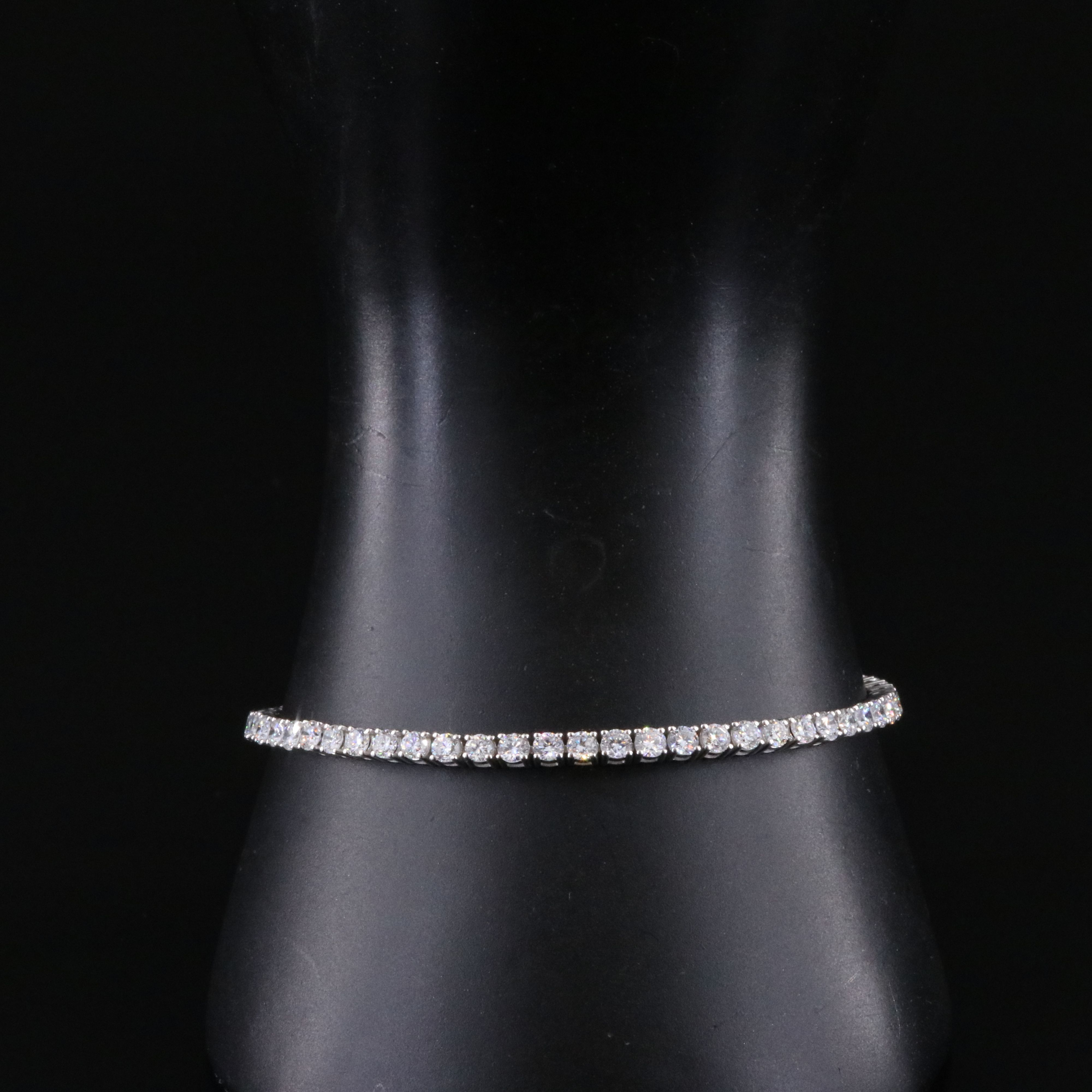 Sterling 4.50 CTW Lab Grown Diamond Line Bracelet
