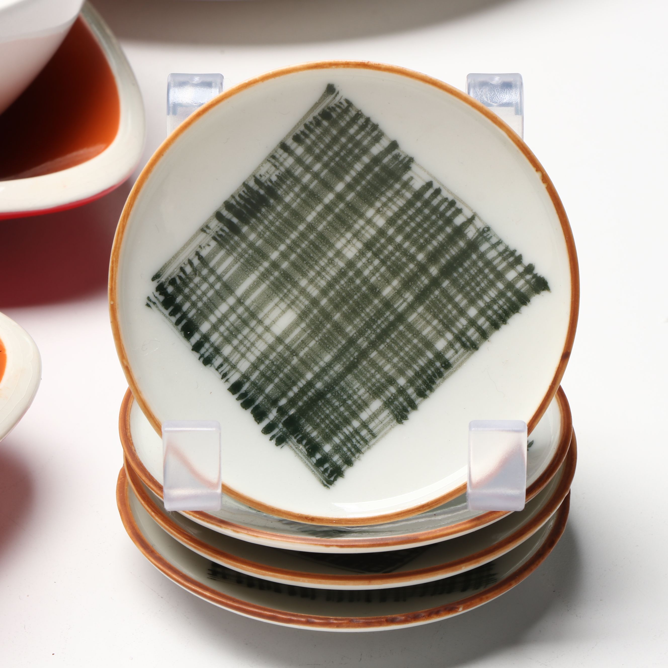 Gien "Vigne" Salad Plates with Divided Platter and More Ceramic Tableware