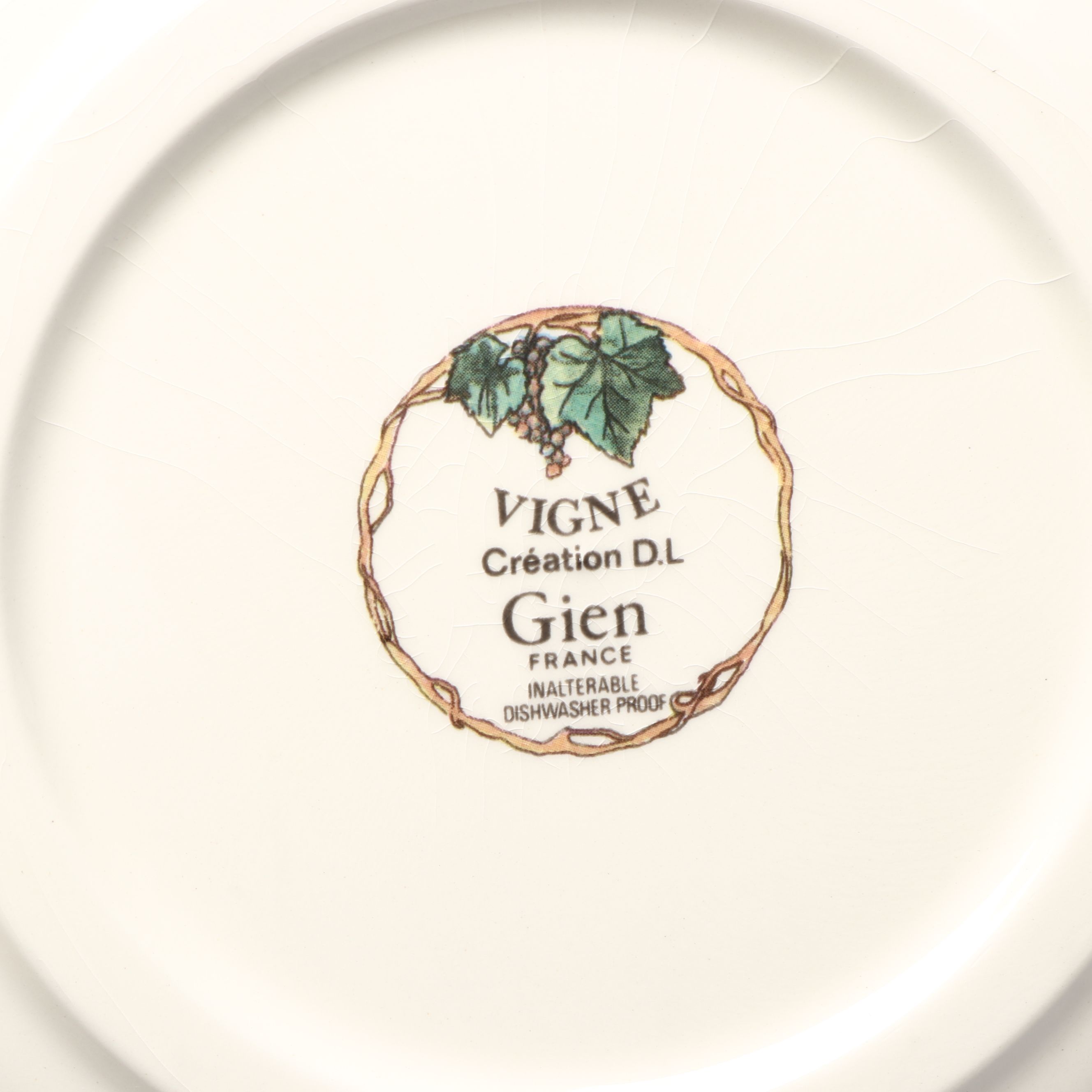 Gien "Vigne" Salad Plates with Divided Platter and More Ceramic Tableware