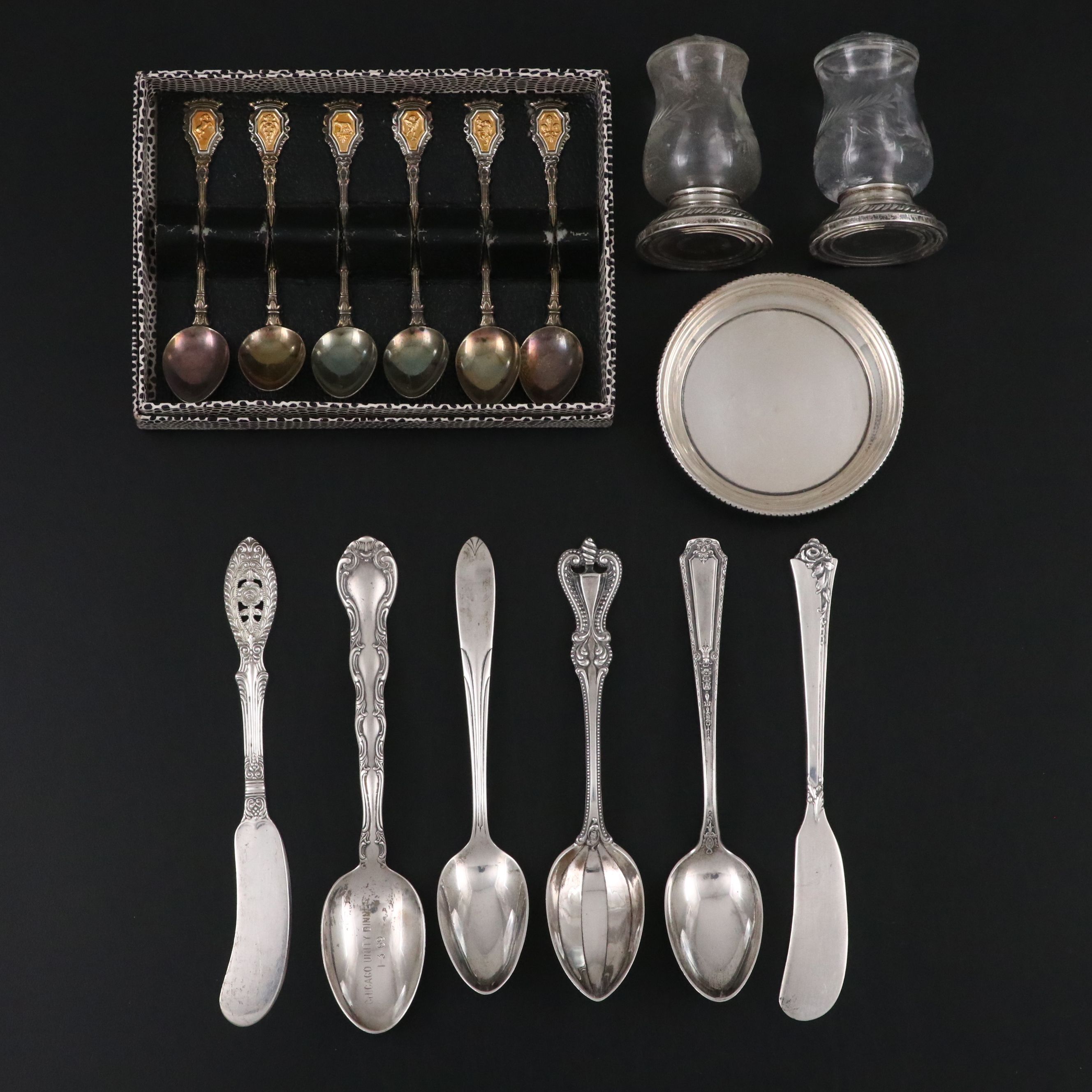 Italian Demitasse Spoons with American Sterling Silver Teaspoons and More