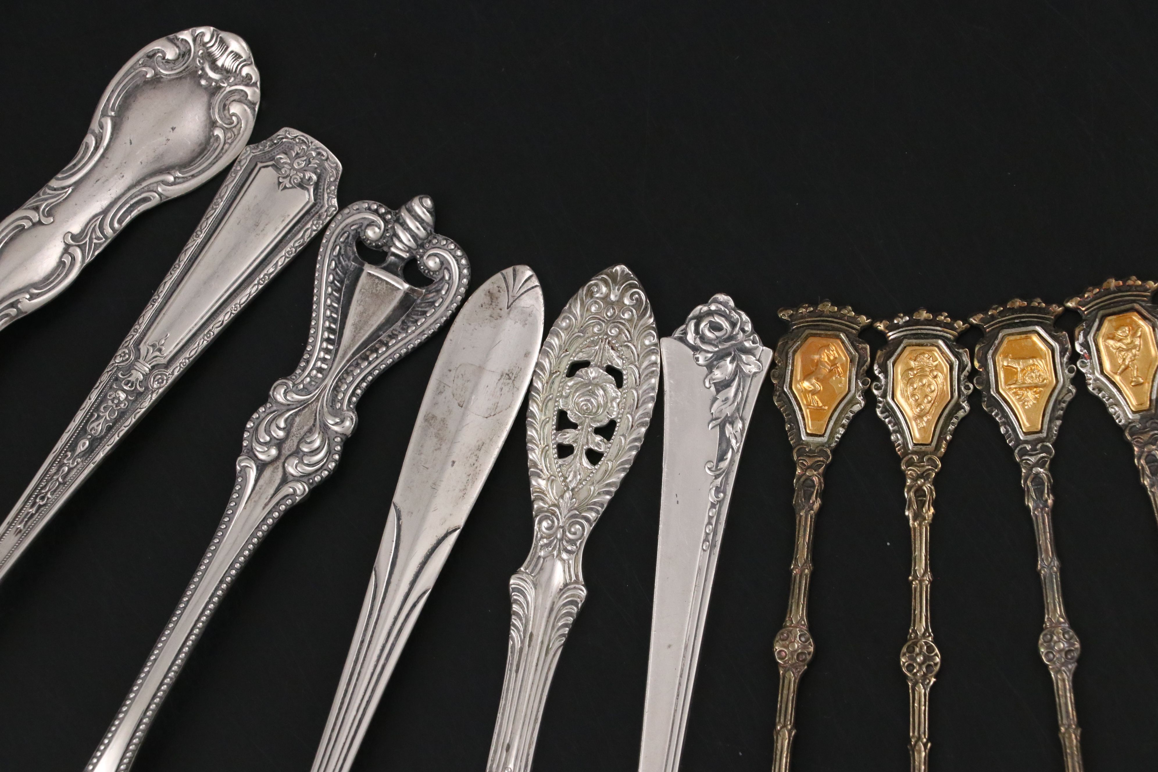 Italian Demitasse Spoons with American Sterling Silver Teaspoons and More