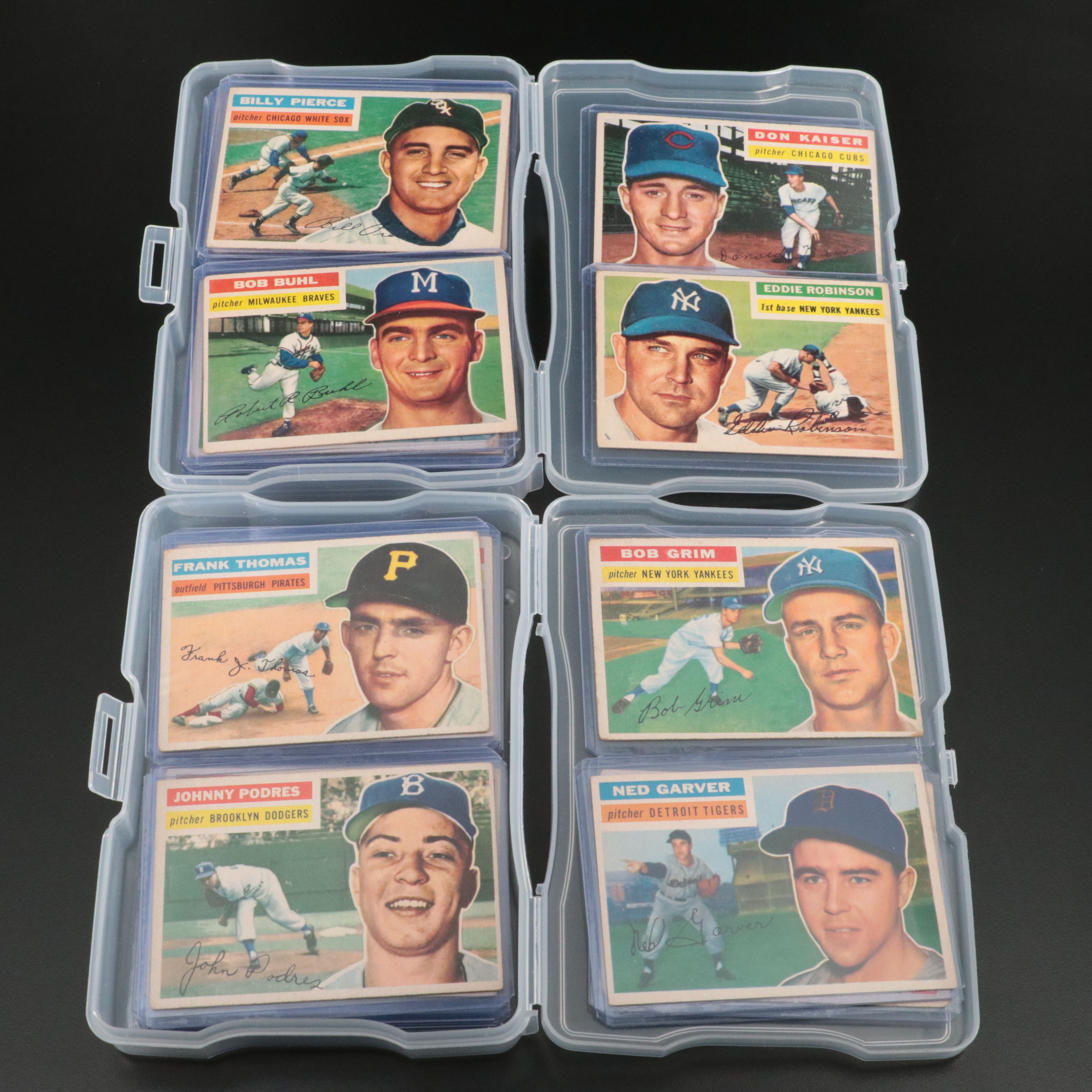 1955-1956 Topps Baseball cards Featuring Joe Nuxhall and Red Schoendienst