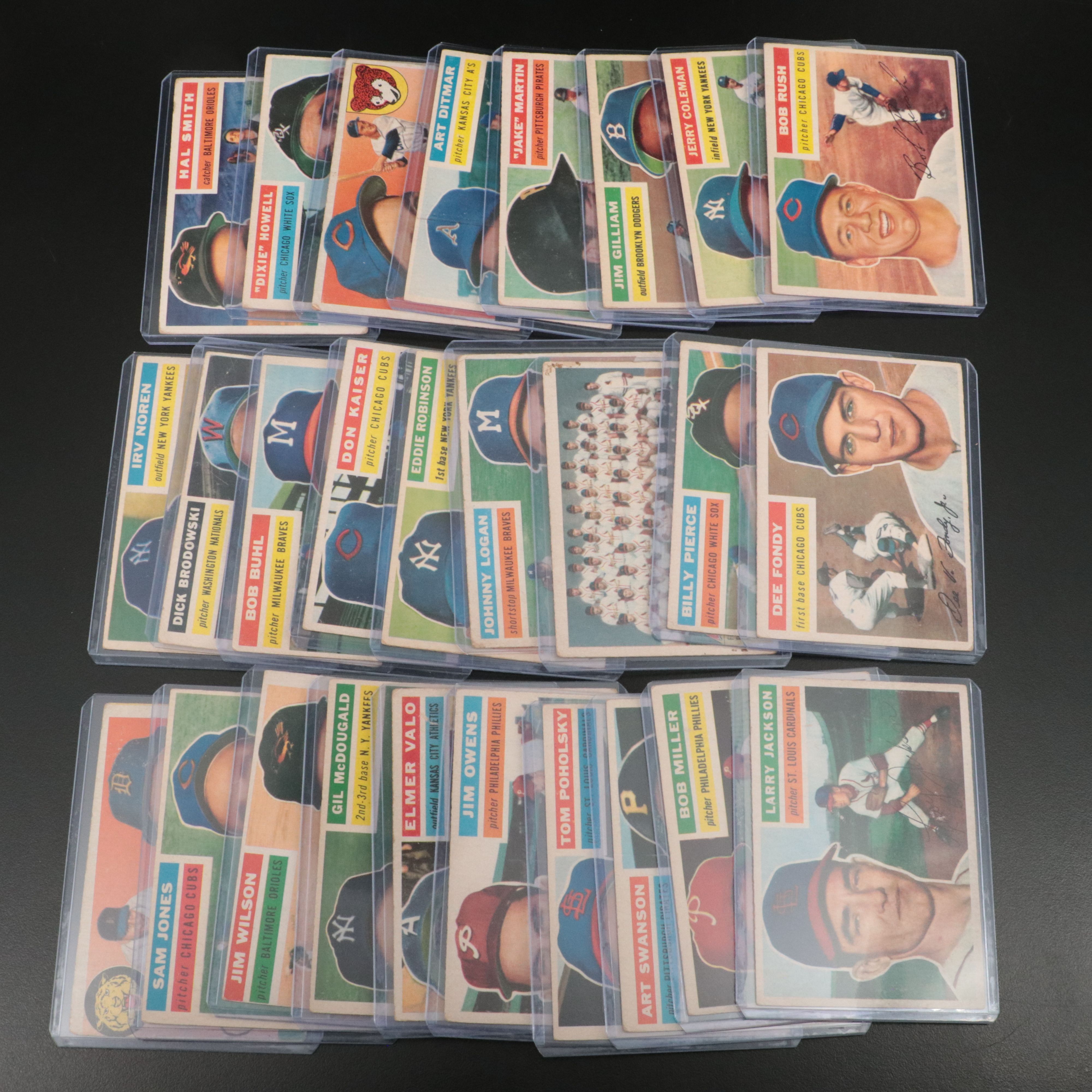 1955-1956 Topps Baseball cards Featuring Joe Nuxhall and Red Schoendienst