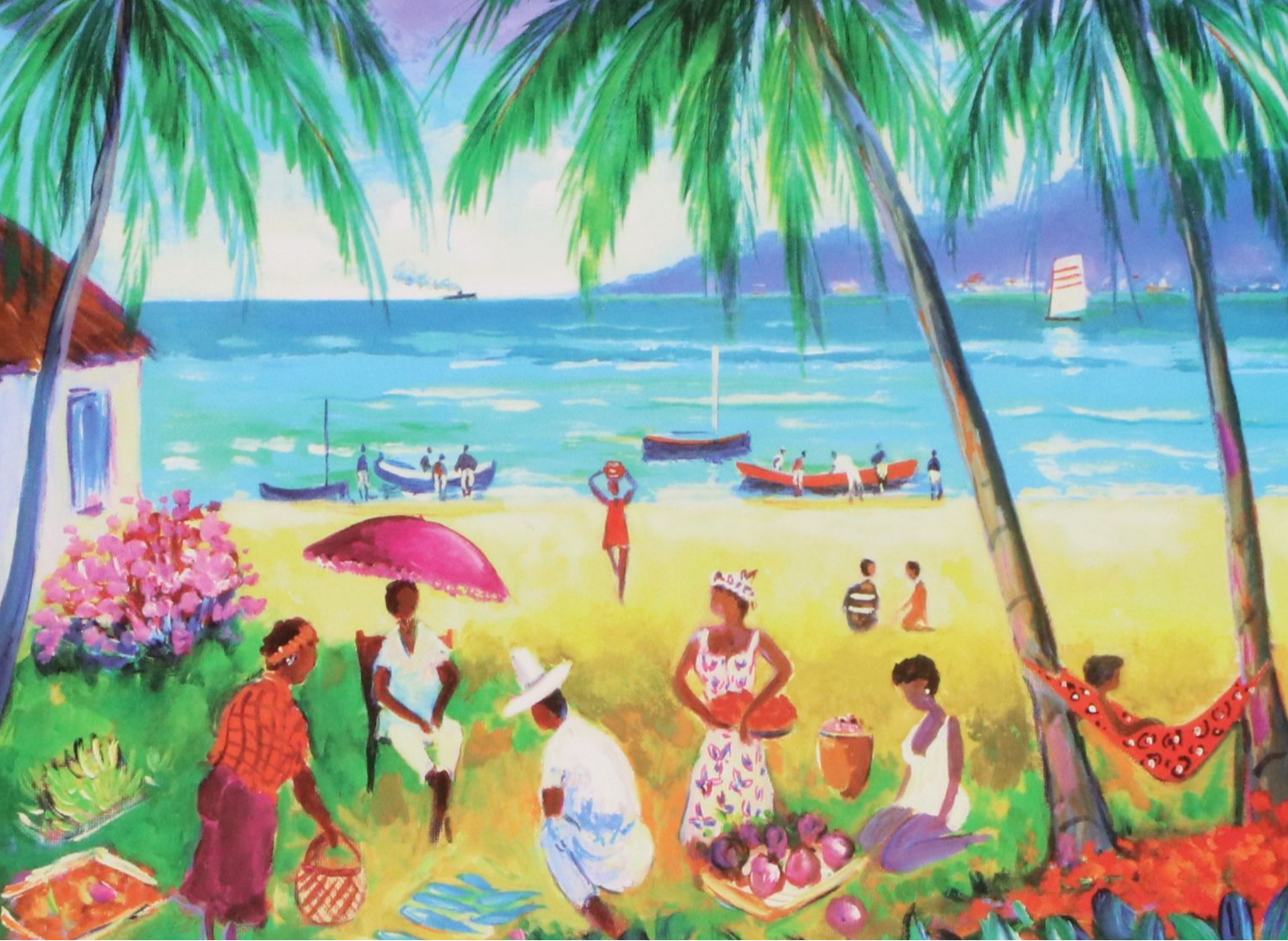 Jean-Claude Picot Seriolithograph "La Plage de la Saline," More