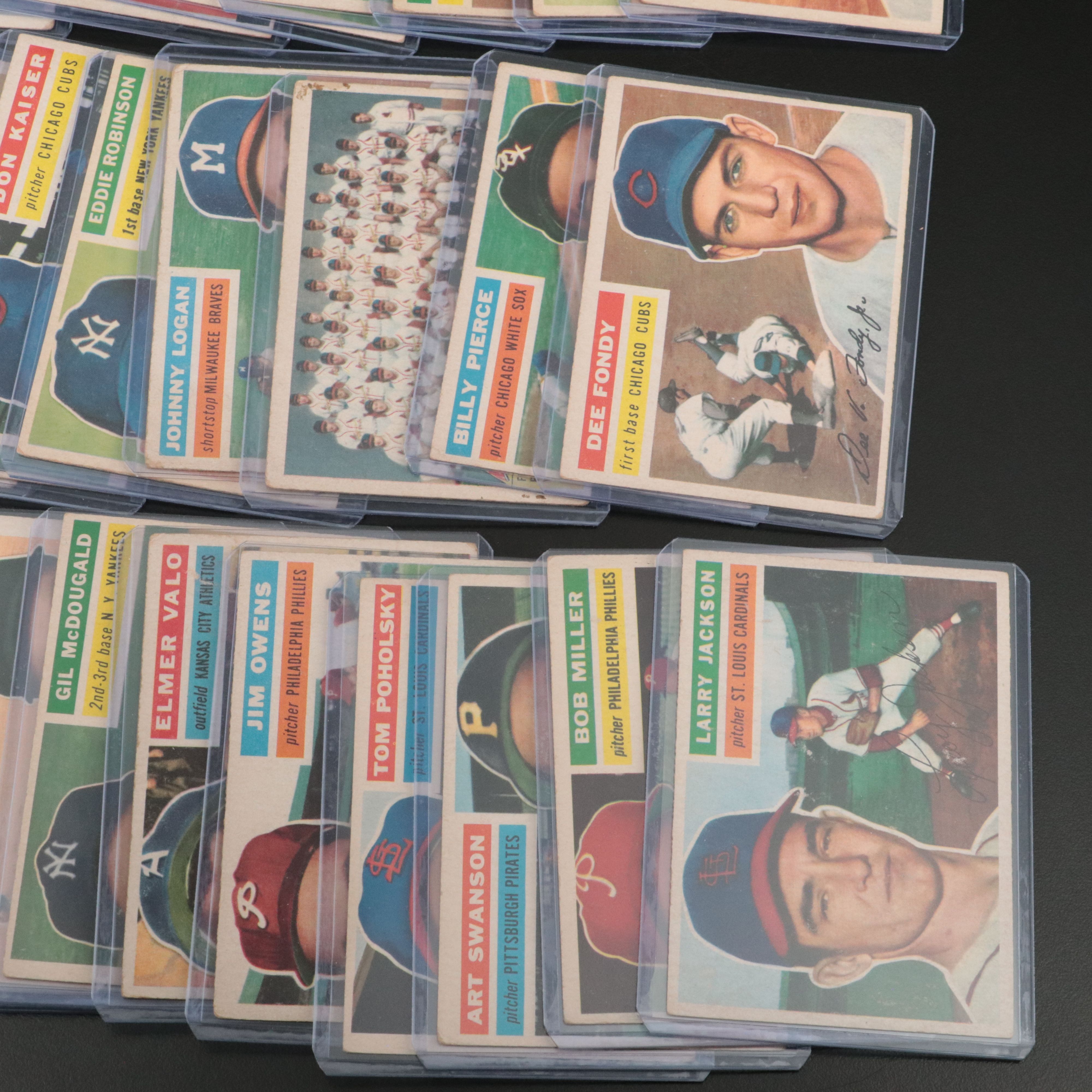 1955-1956 Topps Baseball cards Featuring Joe Nuxhall and Red Schoendienst