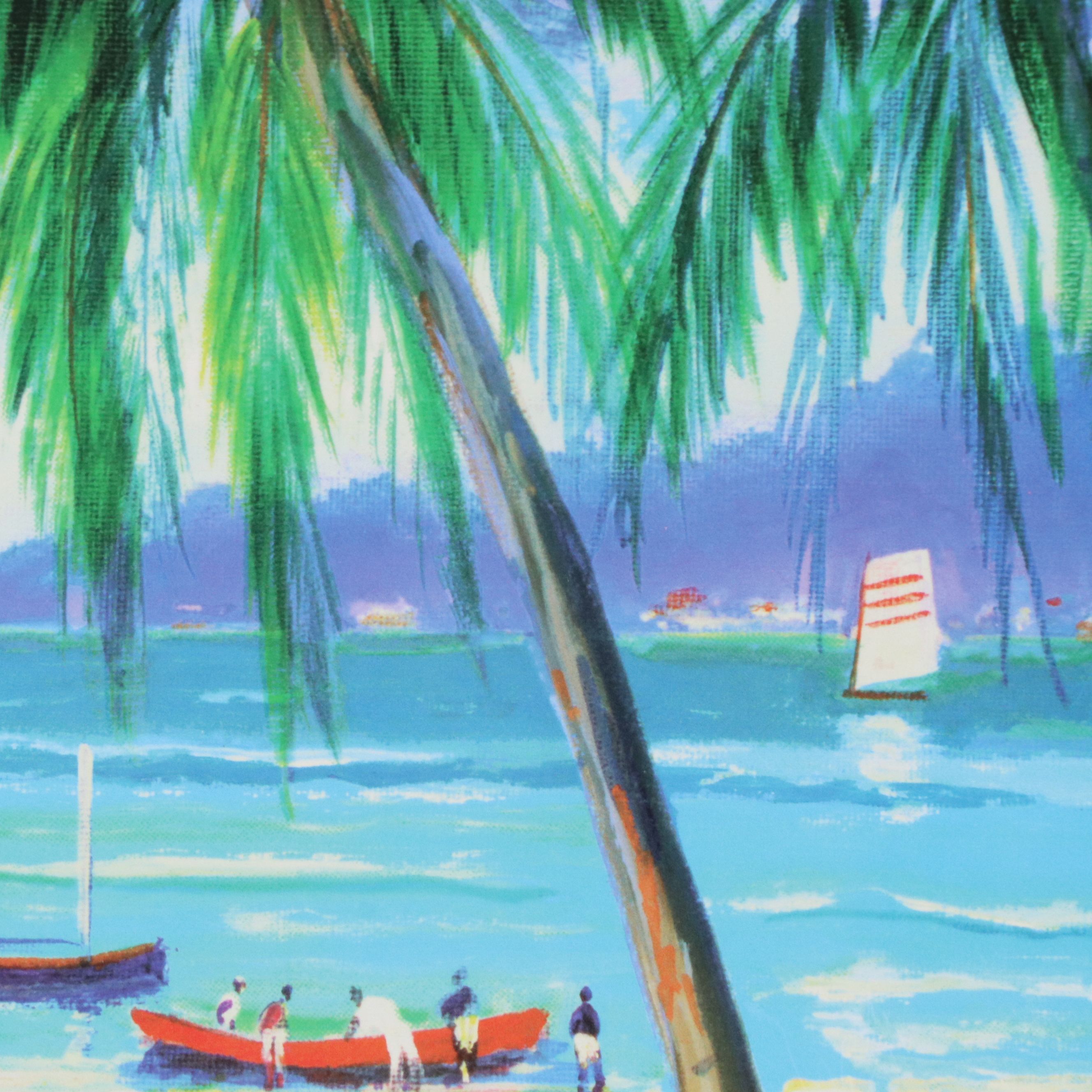 Jean-Claude Picot Seriolithograph "La Plage de la Saline," More