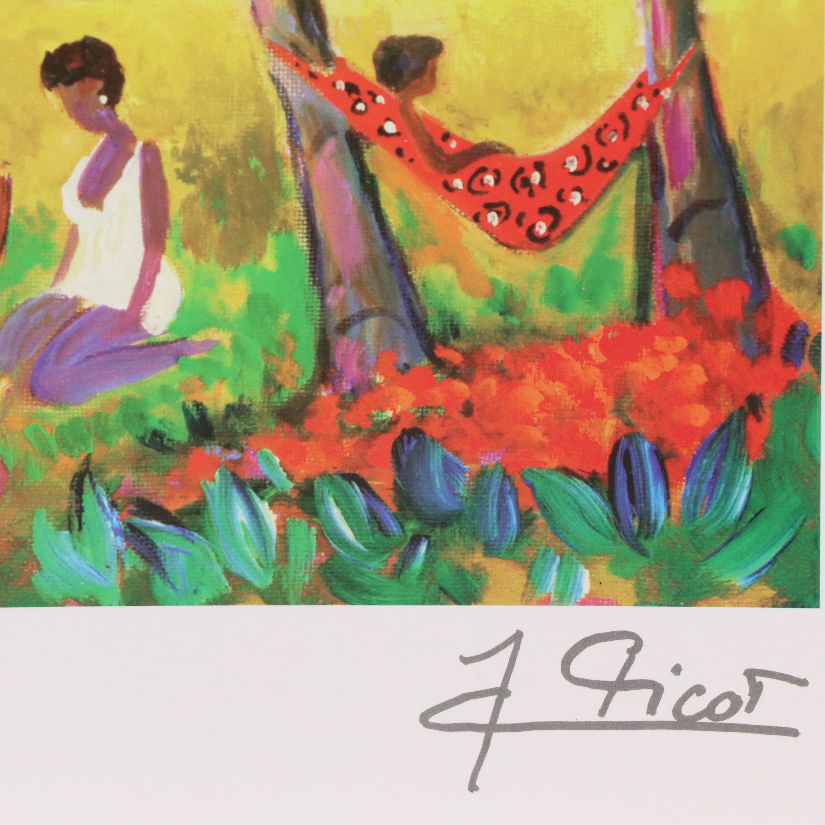 Jean-Claude Picot Seriolithograph "La Plage de la Saline," More