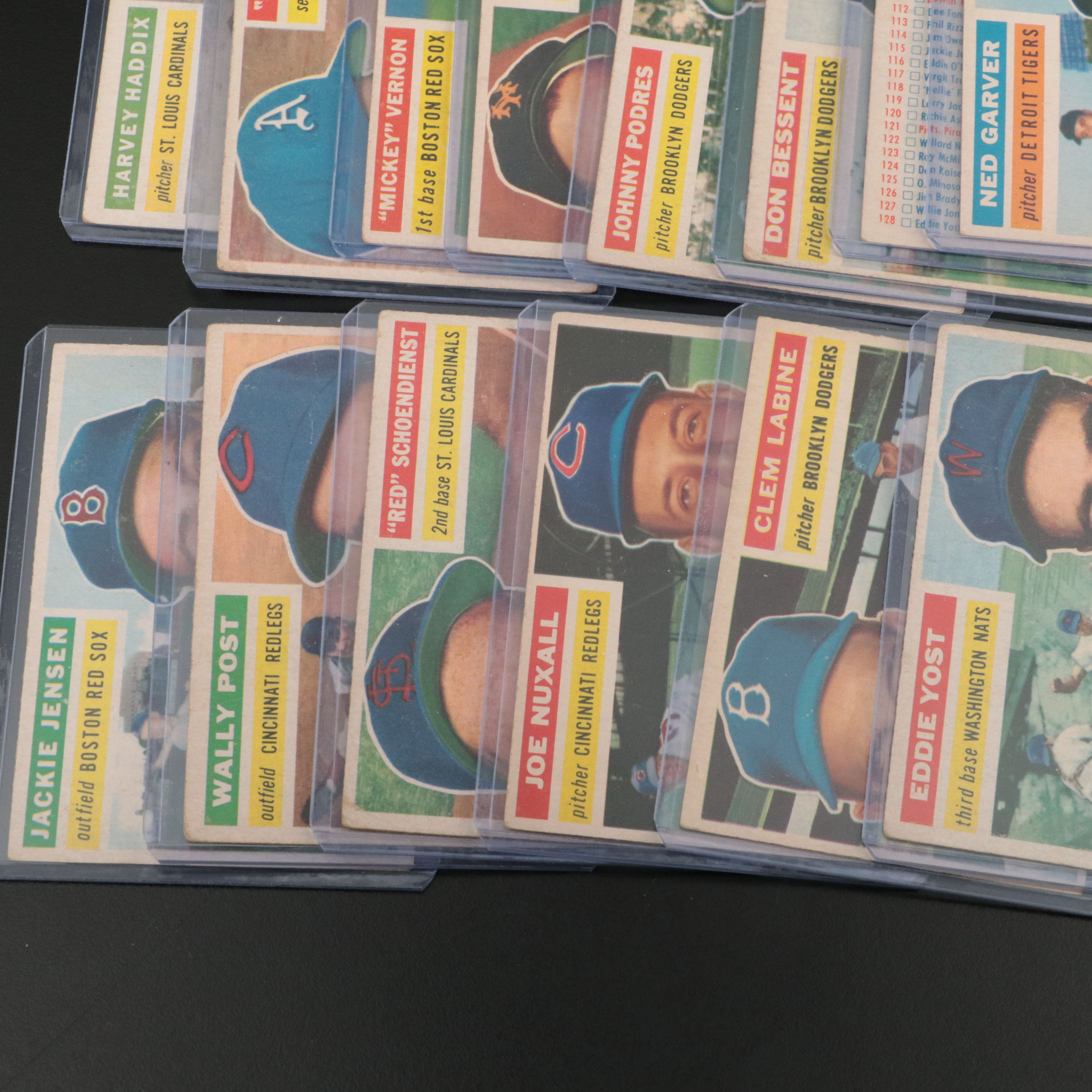 1955-1956 Topps Baseball cards Featuring Joe Nuxhall and Red Schoendienst