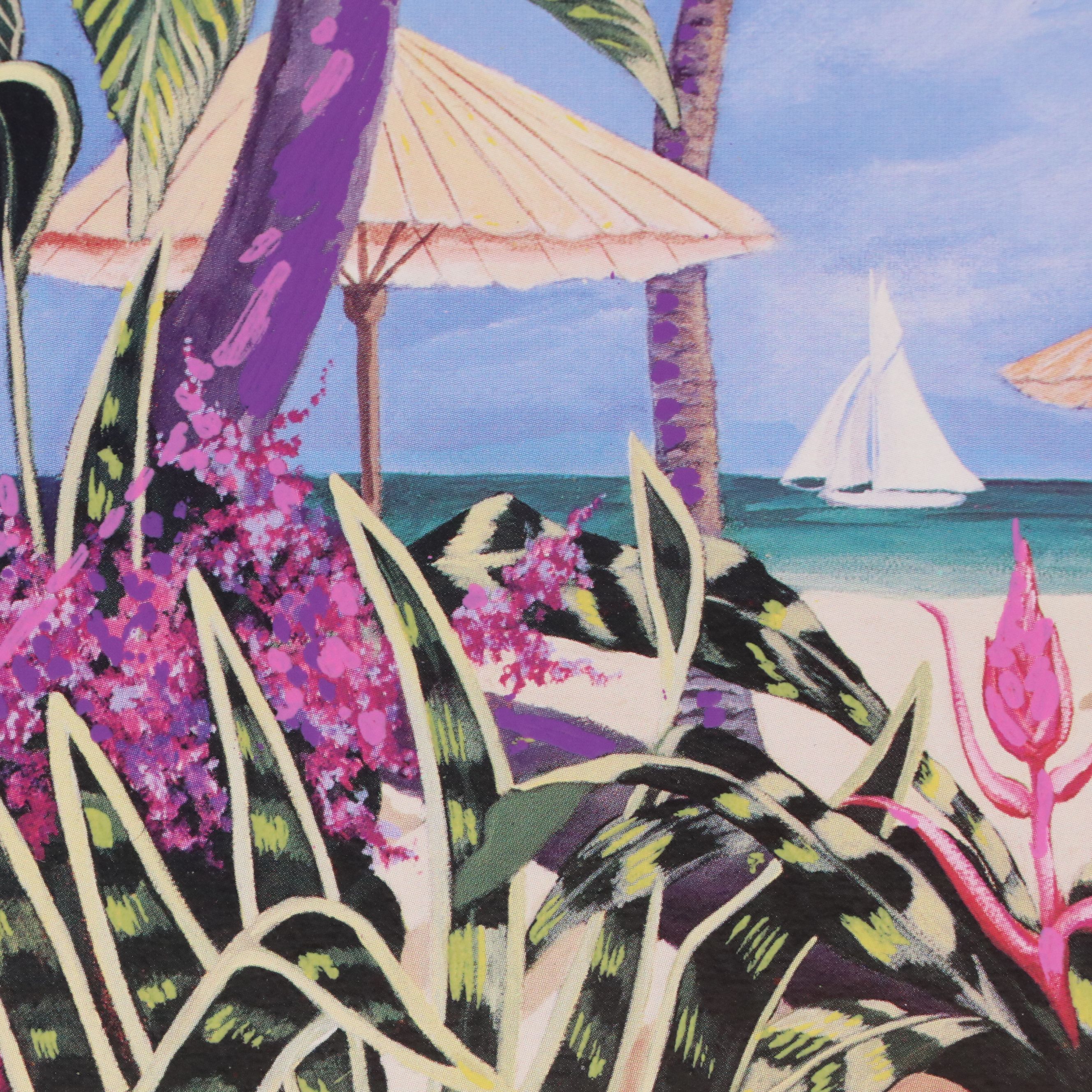 Jean-Claude Picot Seriolithograph "La Plage de la Saline," More