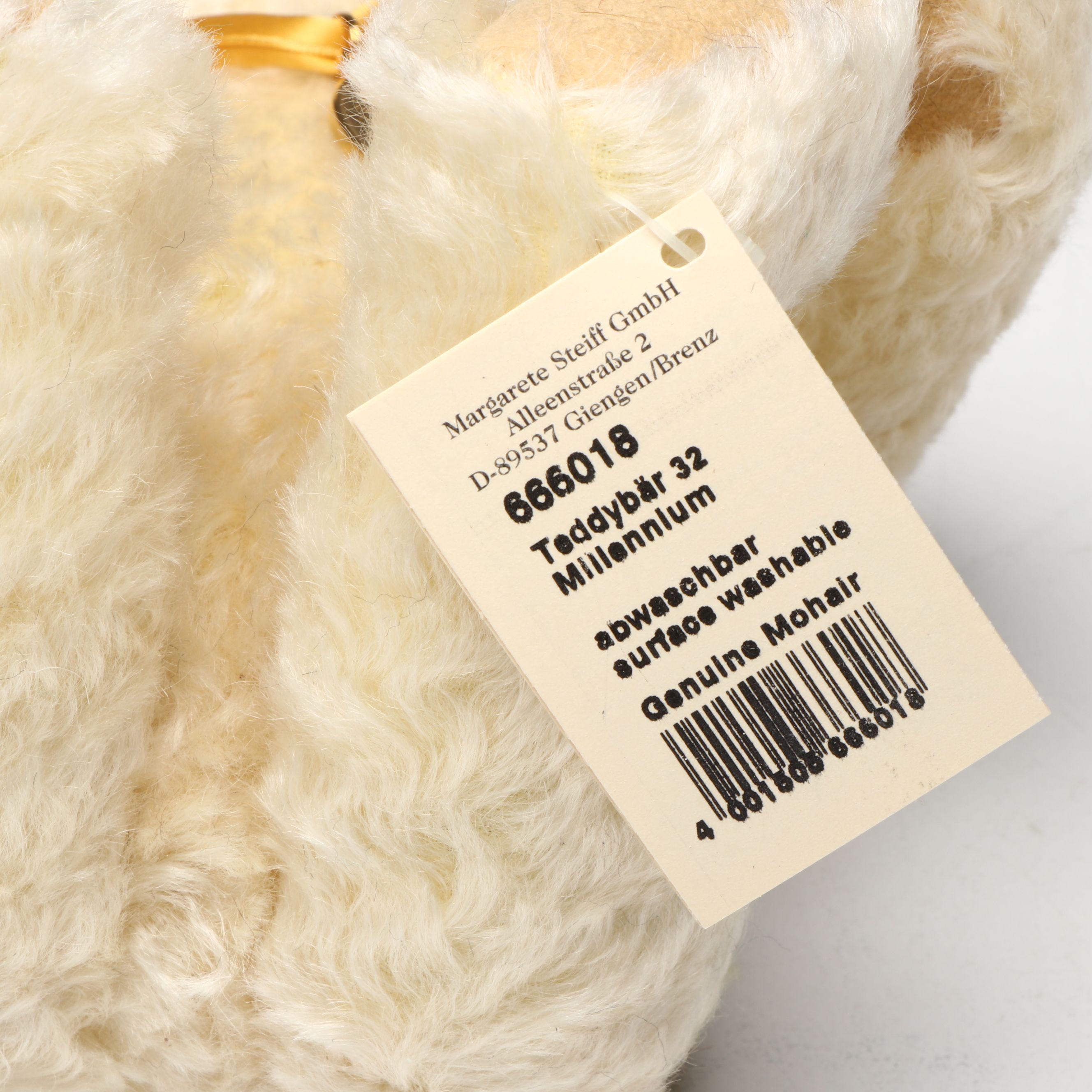 Steiff "Millennium Bear" Mohair Jointed Teddy Bear