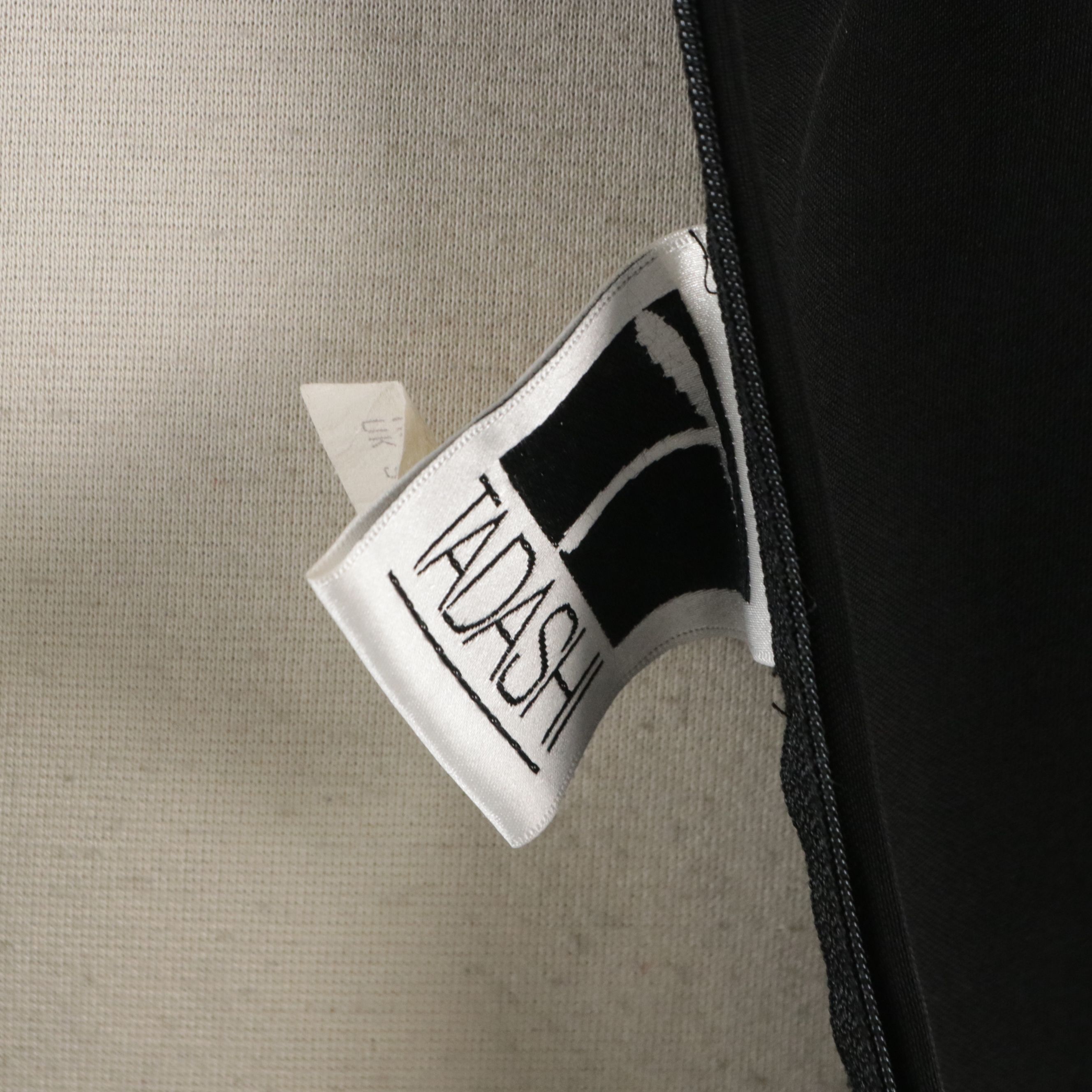 Tadashi Black Ruffled and Ribbonwork Sleeveless Evening Dress