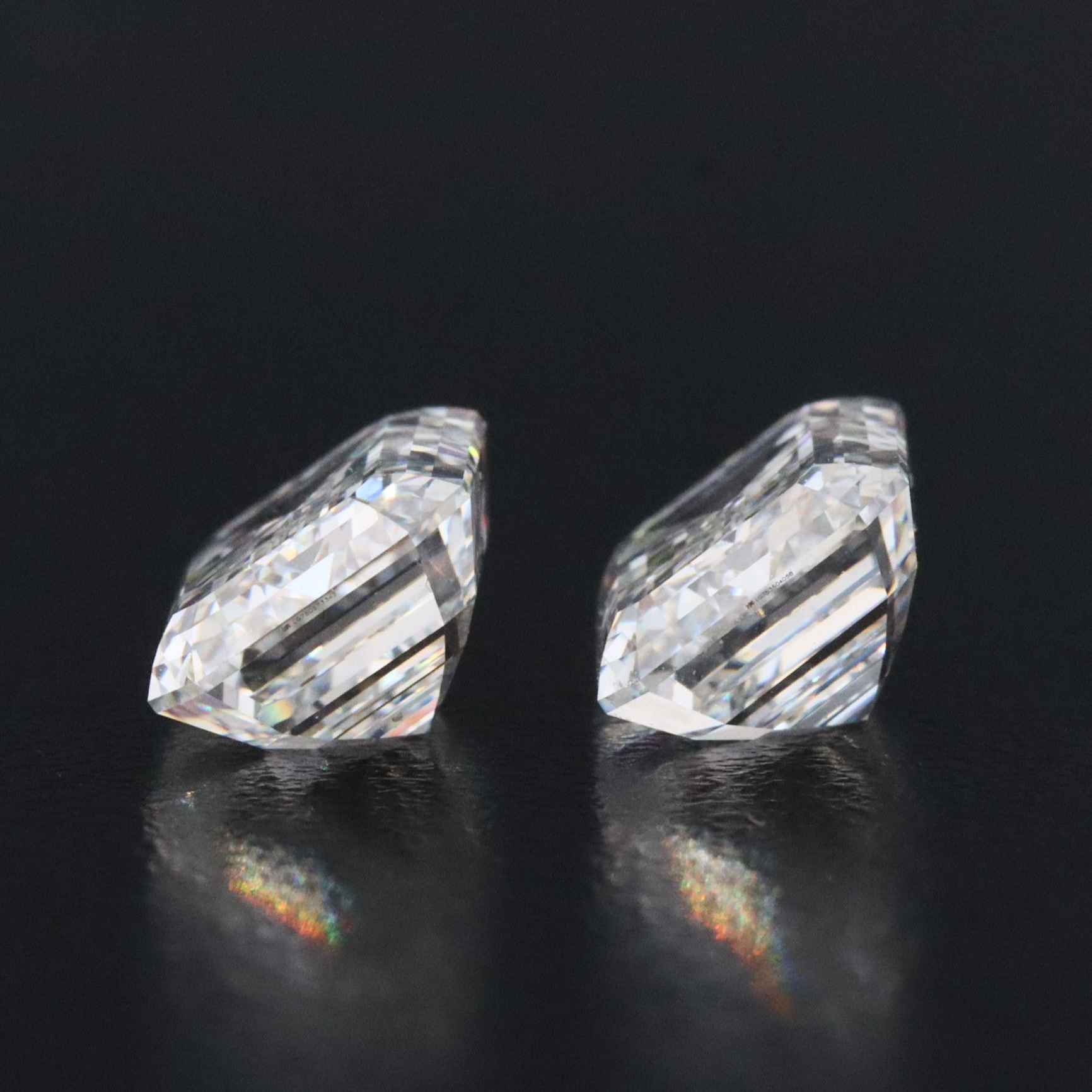 Loose 6.02 CTW Lab Grown Diamond Matched Pair with IGI Reports