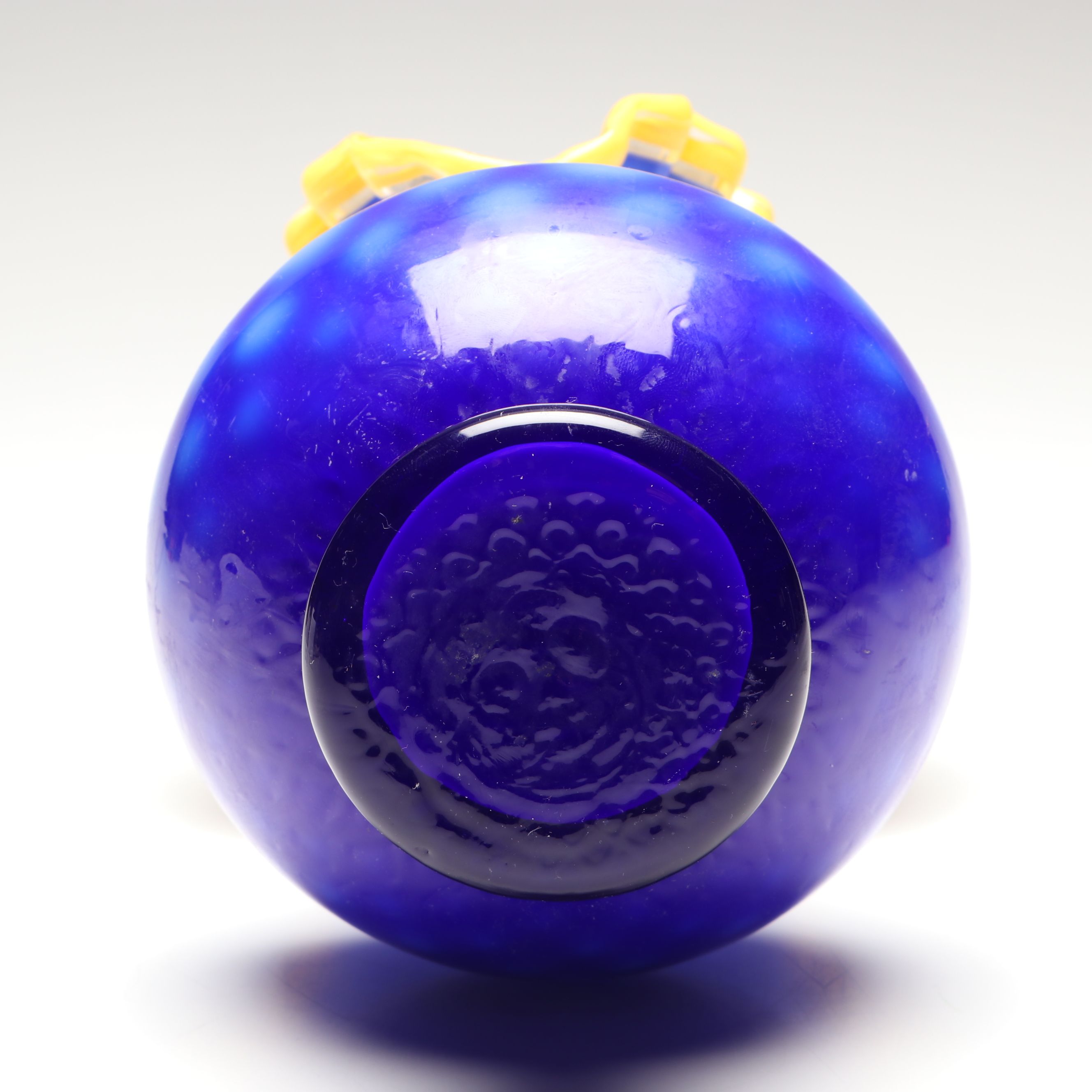 Fenton Blue Ruffled Rim Vase