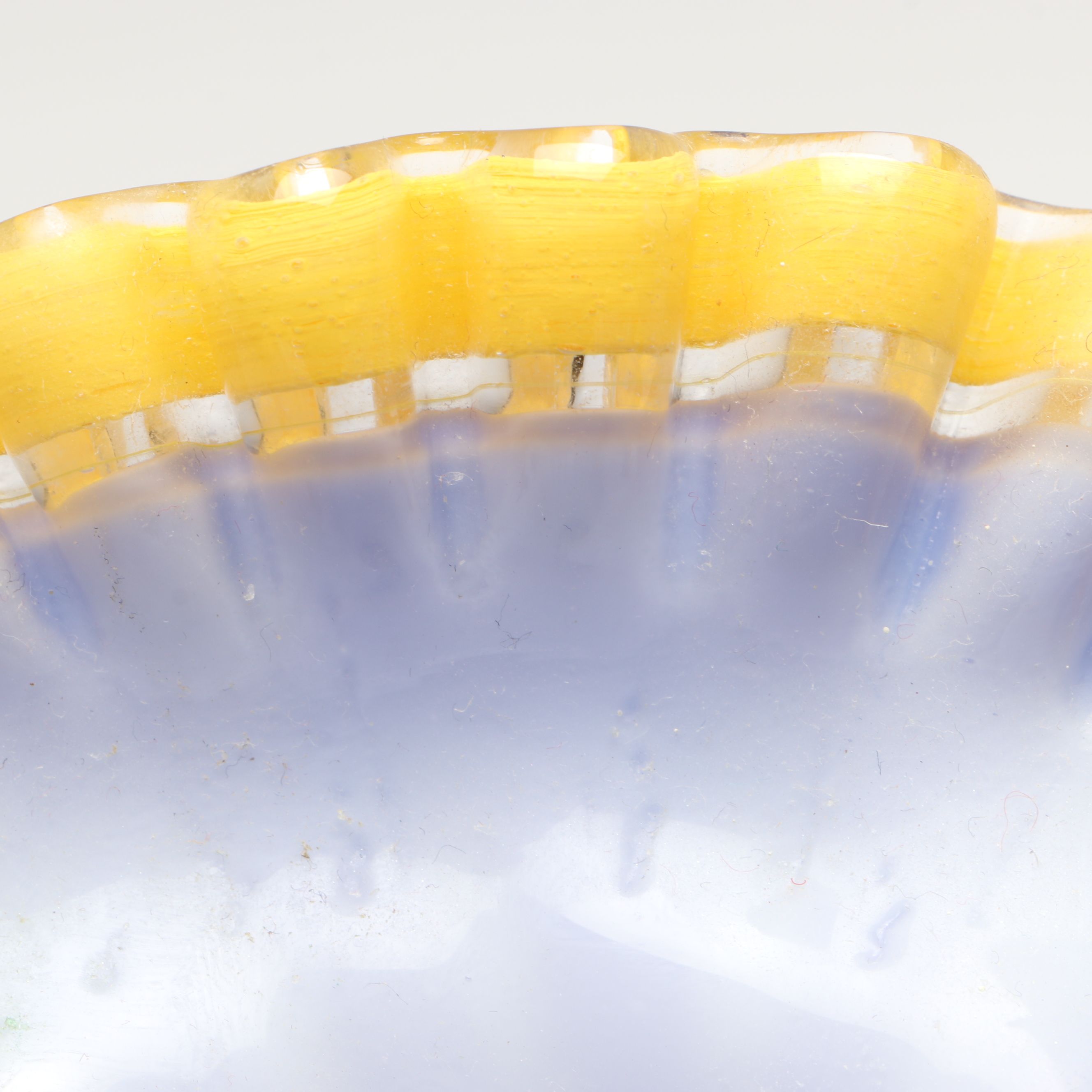 Fenton Blue Ruffled Rim Vase