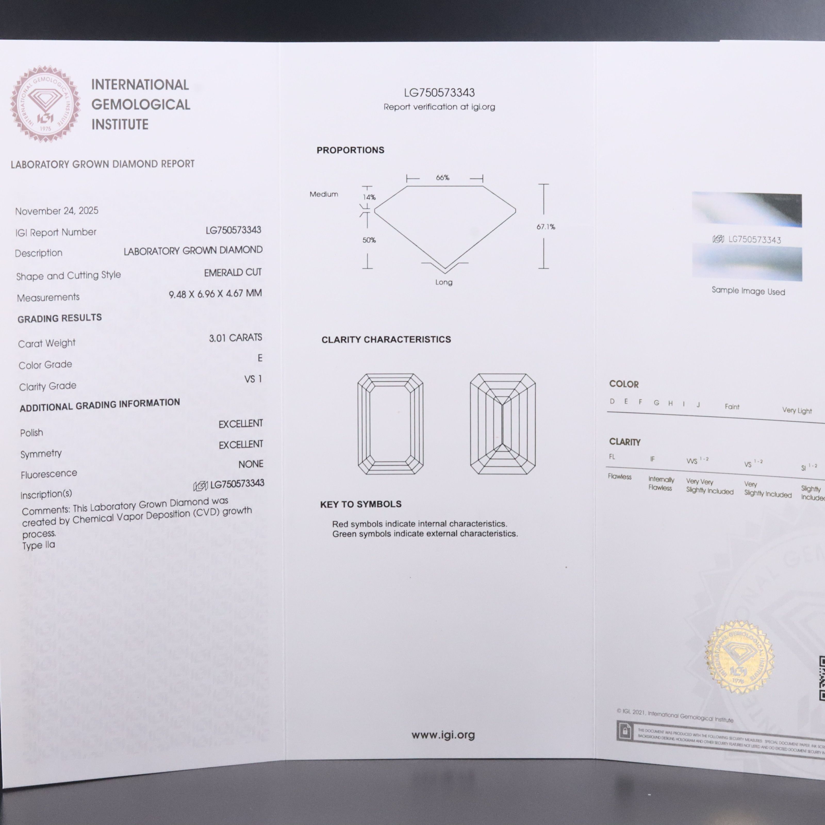 Loose 6.02 CTW Lab Grown Diamond Matched Pair with IGI Reports